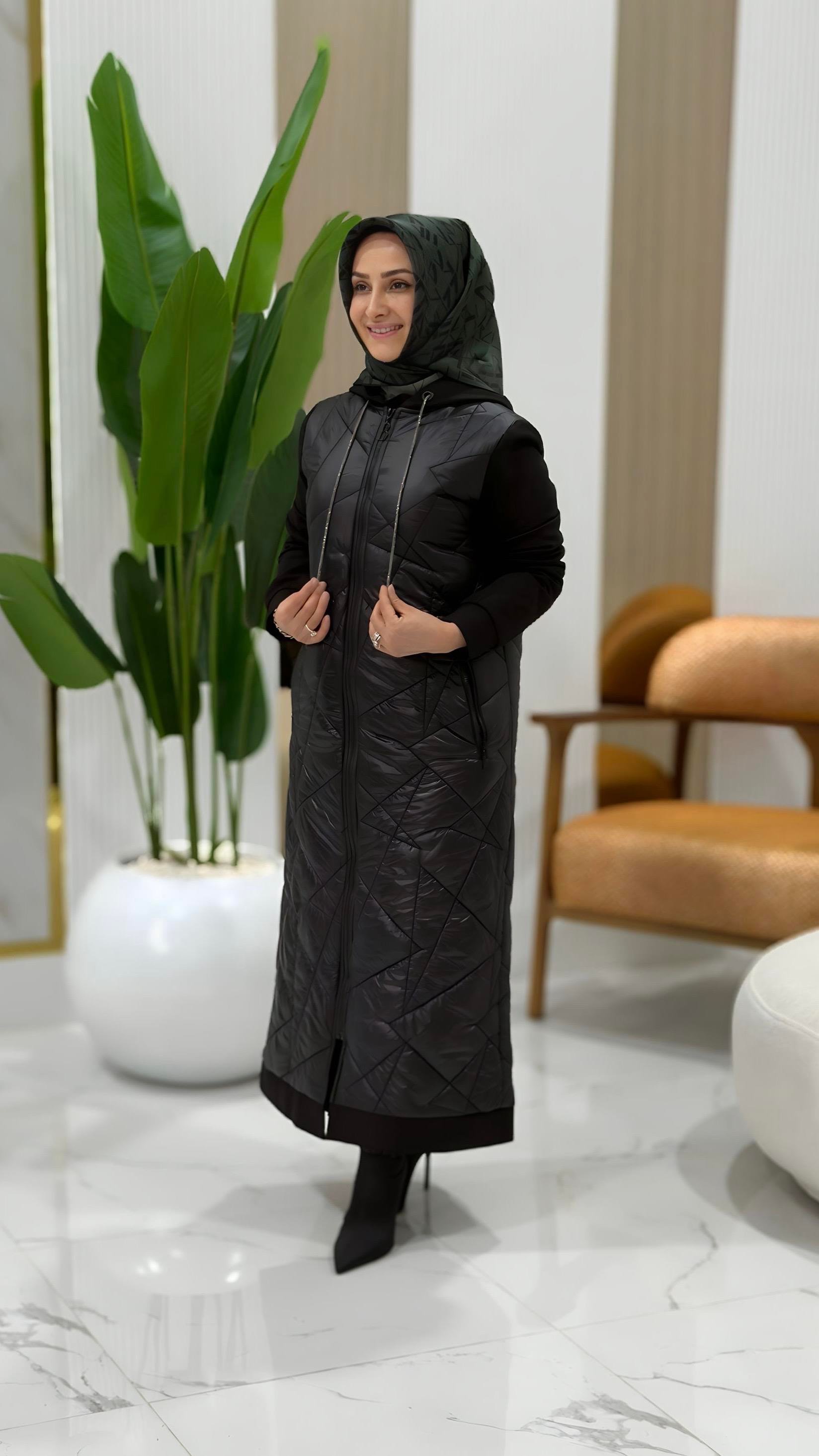 BELLİ ÖNÜ FERMUARLI KAPÜŞON İPLİ KAPİTONE KAP- 5002