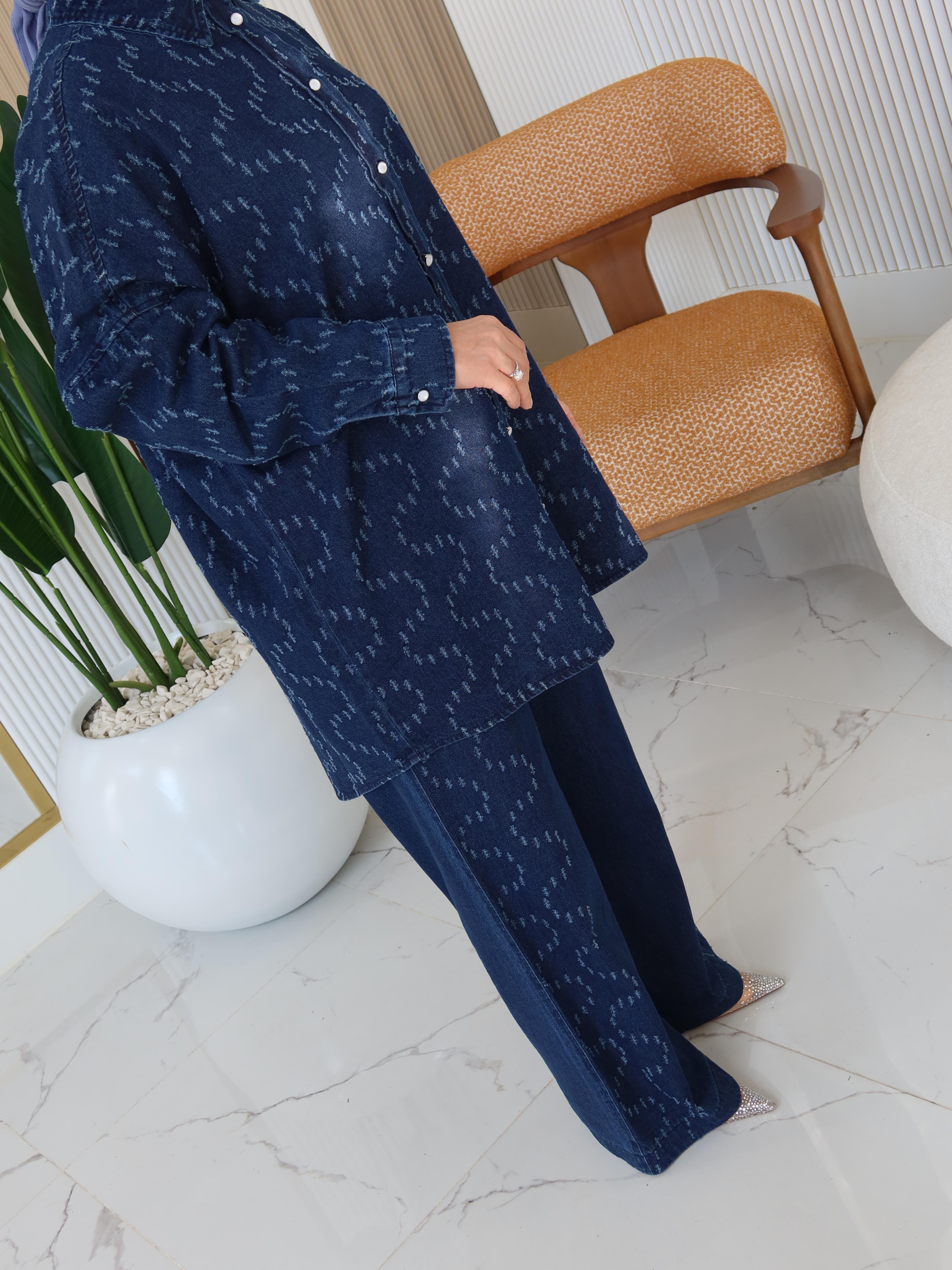 DENİM CEKET PANTOLON TAKIM - 5947