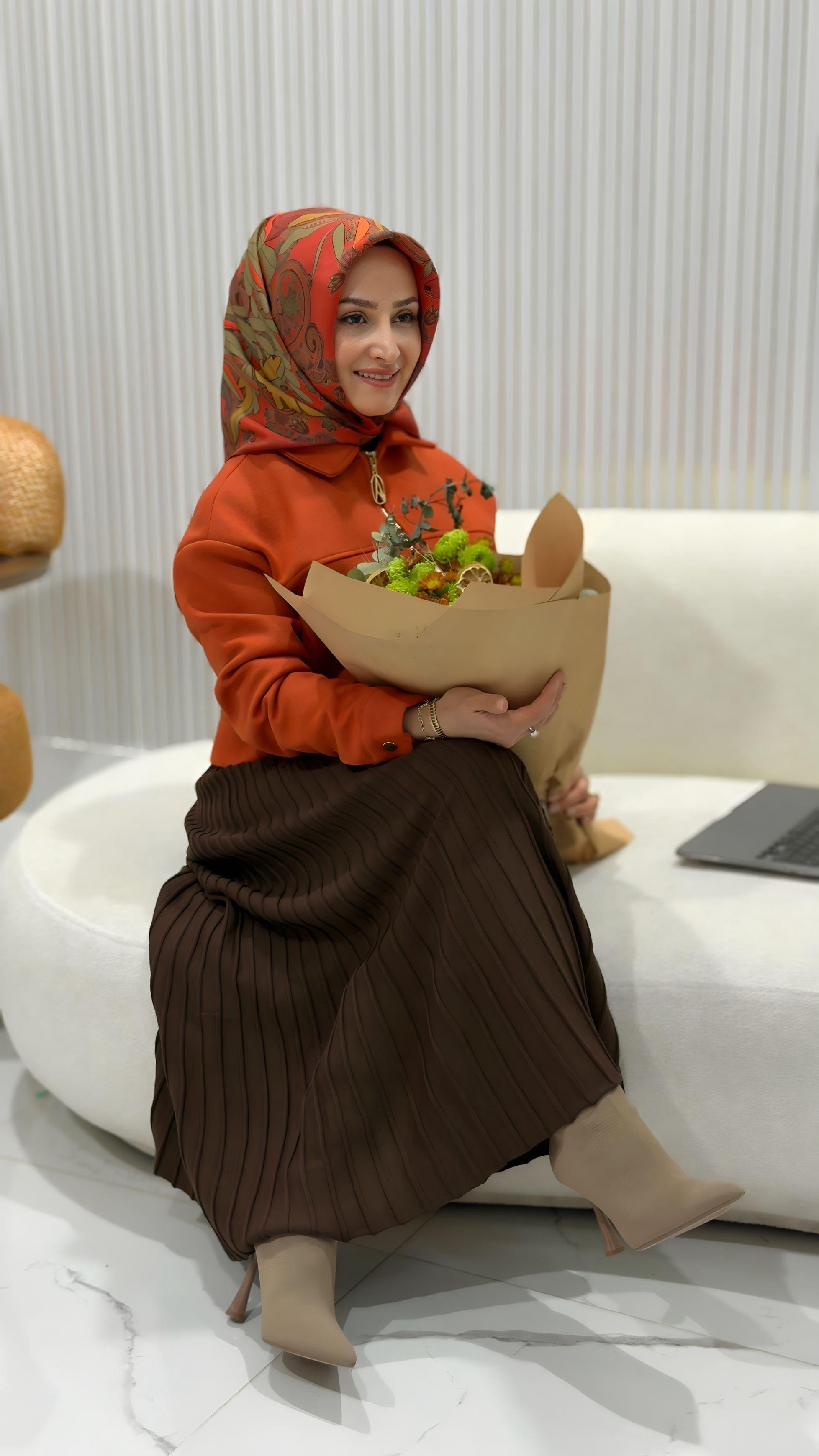 ED SCARF VİSKON FLOŞ EŞARP- ED0012