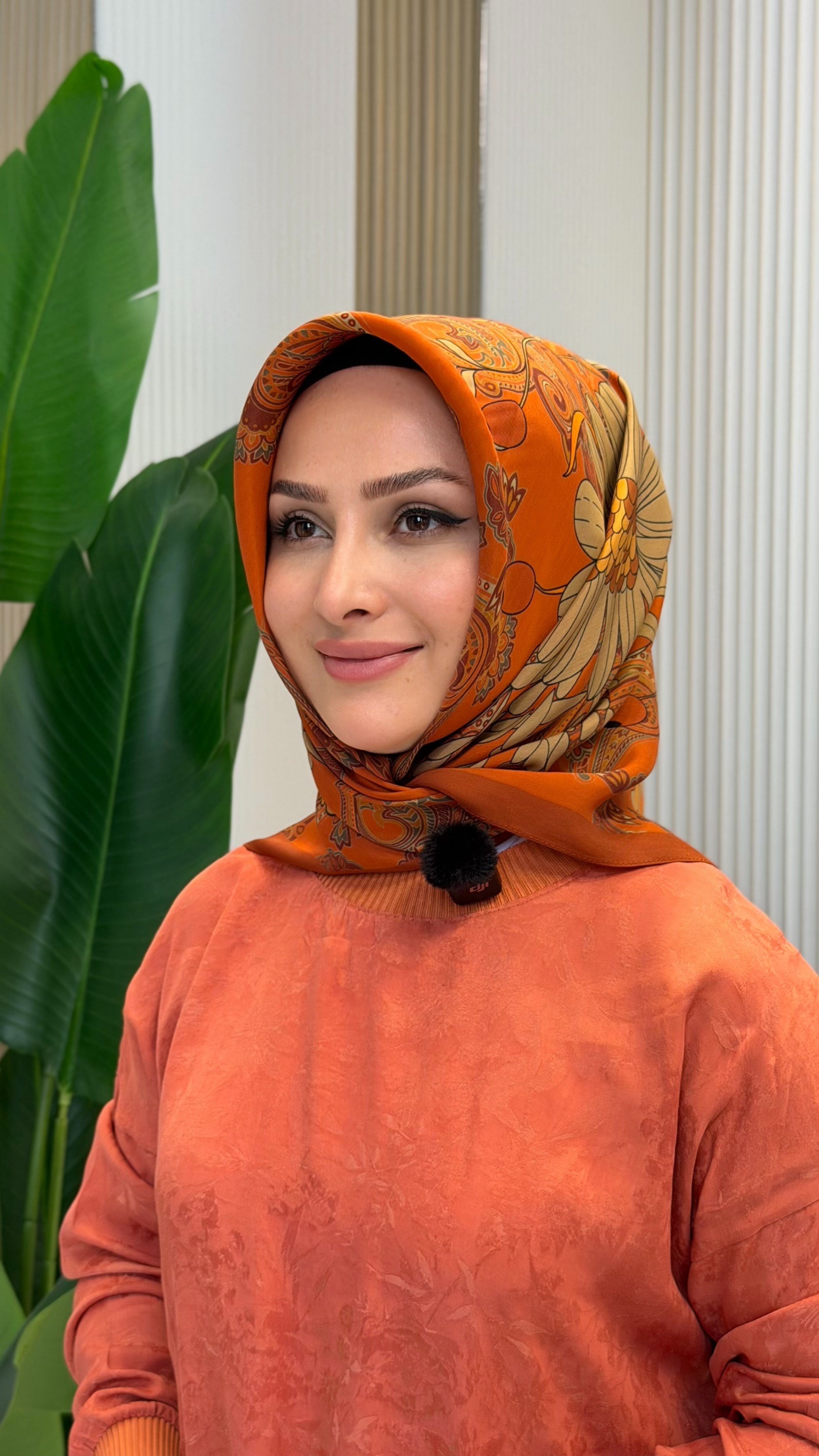 ED SCARF VİSKON FLOŞ EŞARP KİREMİT- ED0013
