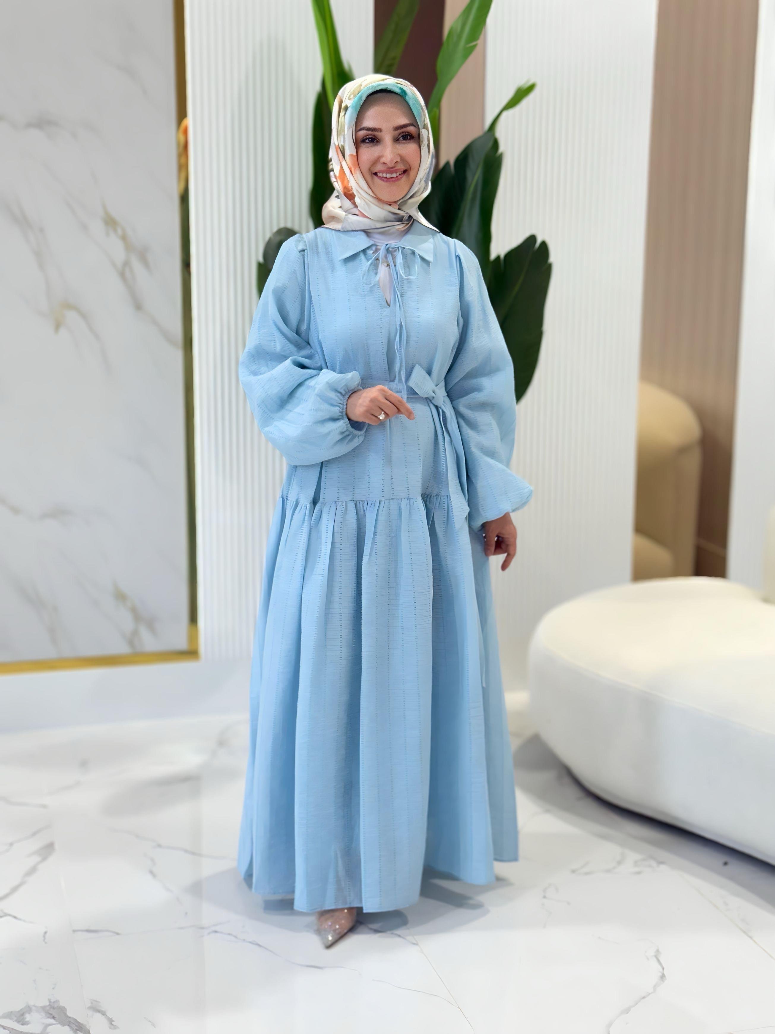FIRFIR DETAYLI ELBİSE- 12628
