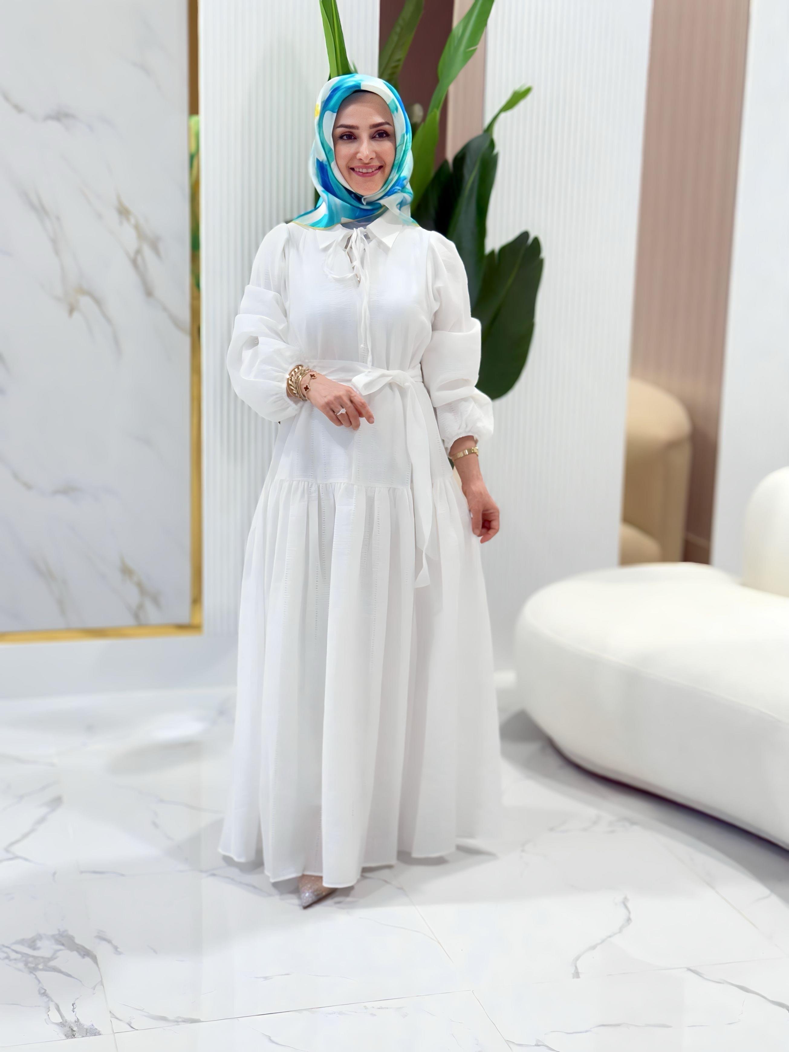 FIRFIR DETAYLI ELBİSE- 12628