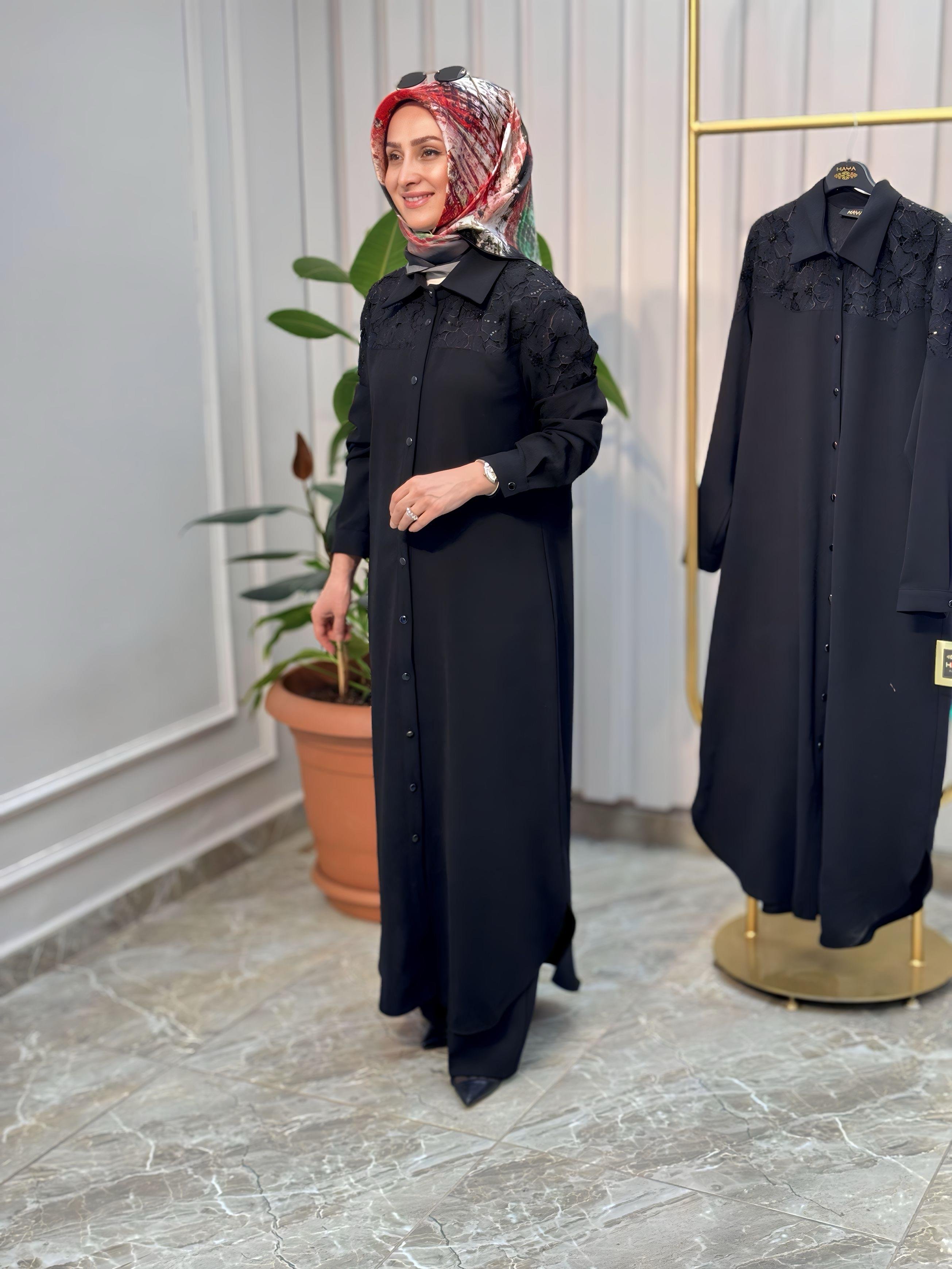 HAYA DANTELLi UZUN TUNİK -1538