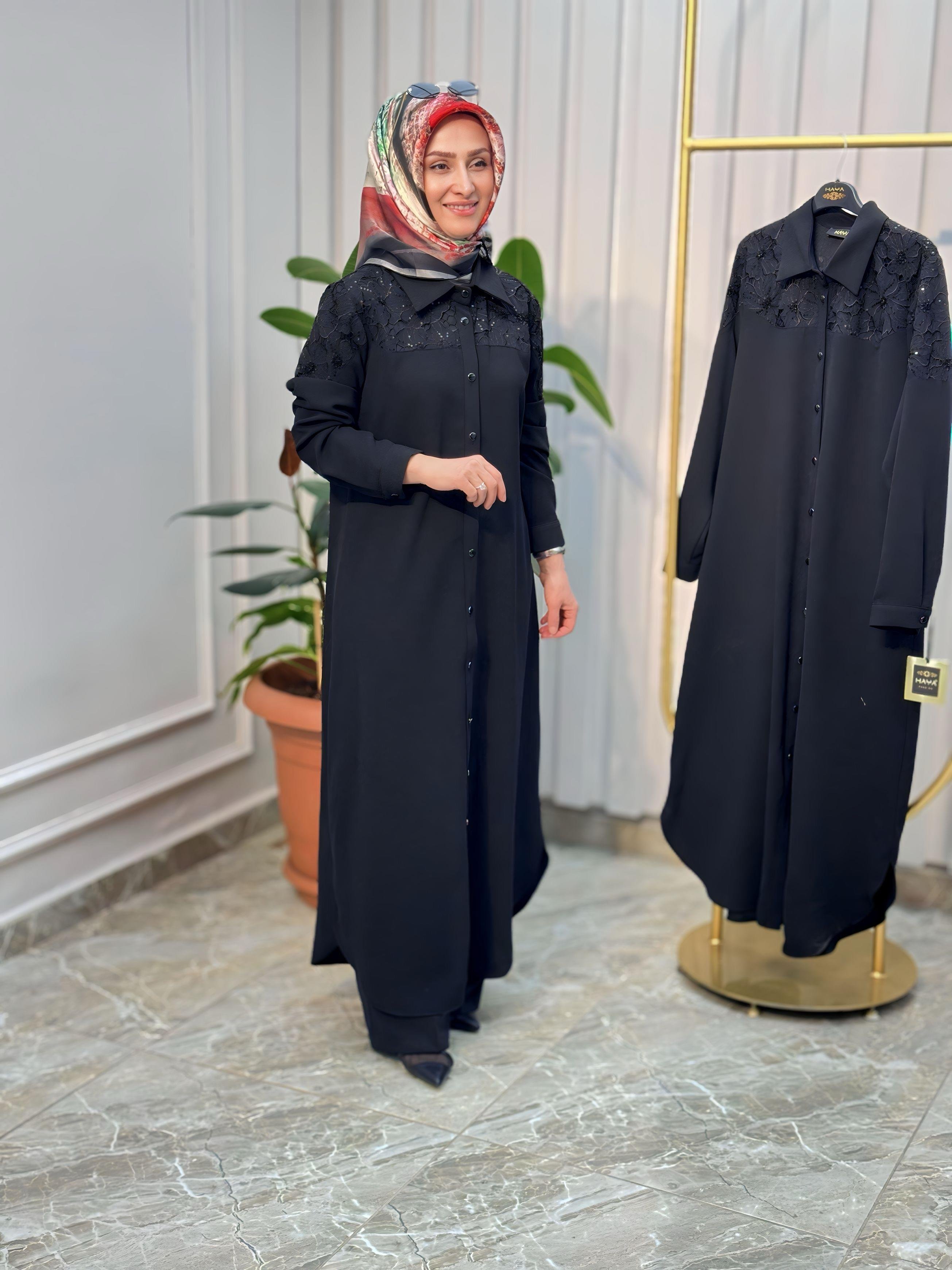 HAYA DANTELLi UZUN TUNİK -1538