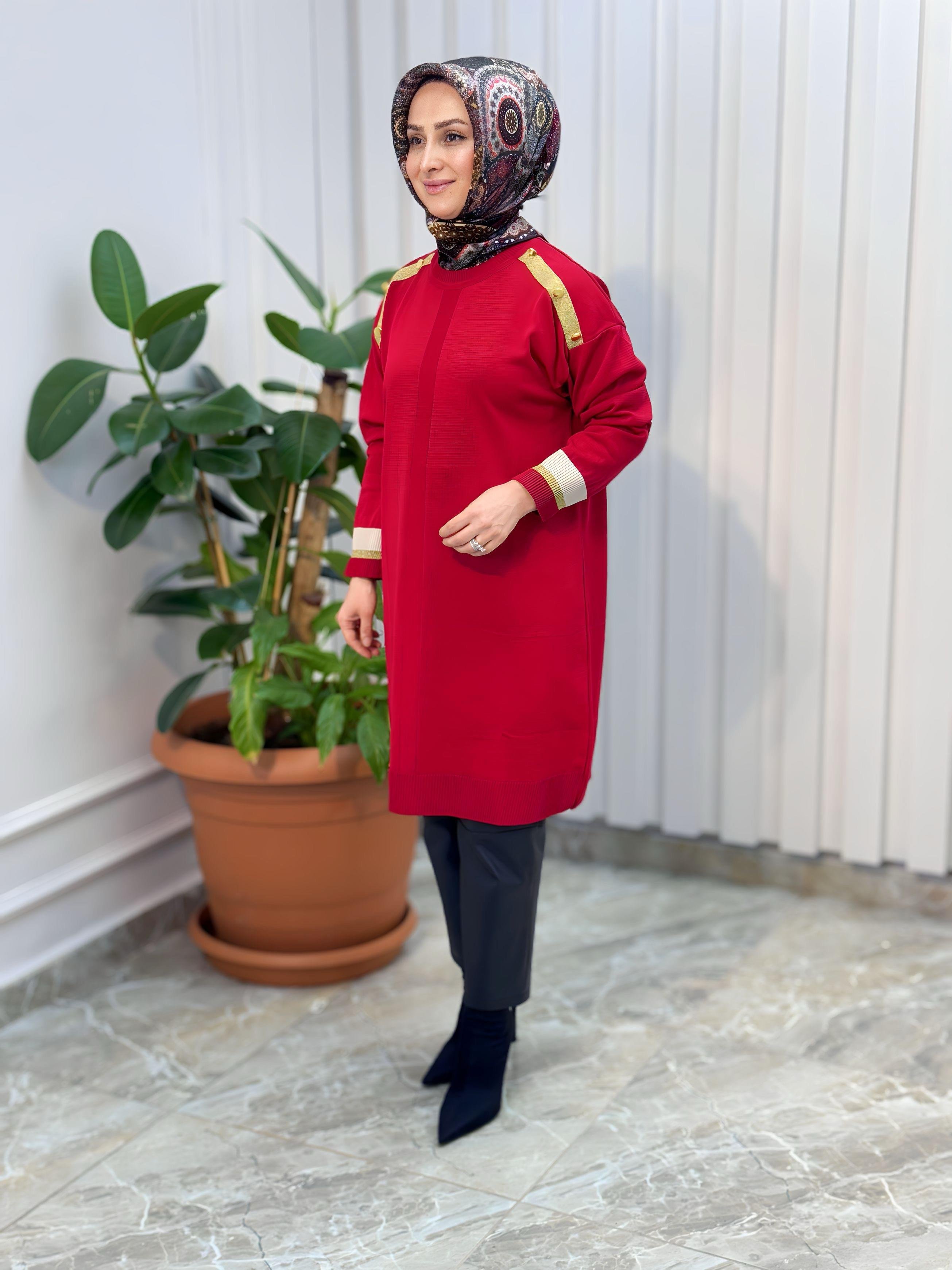 KADO MERSERİZE SİMLİ TUNİK- KT012