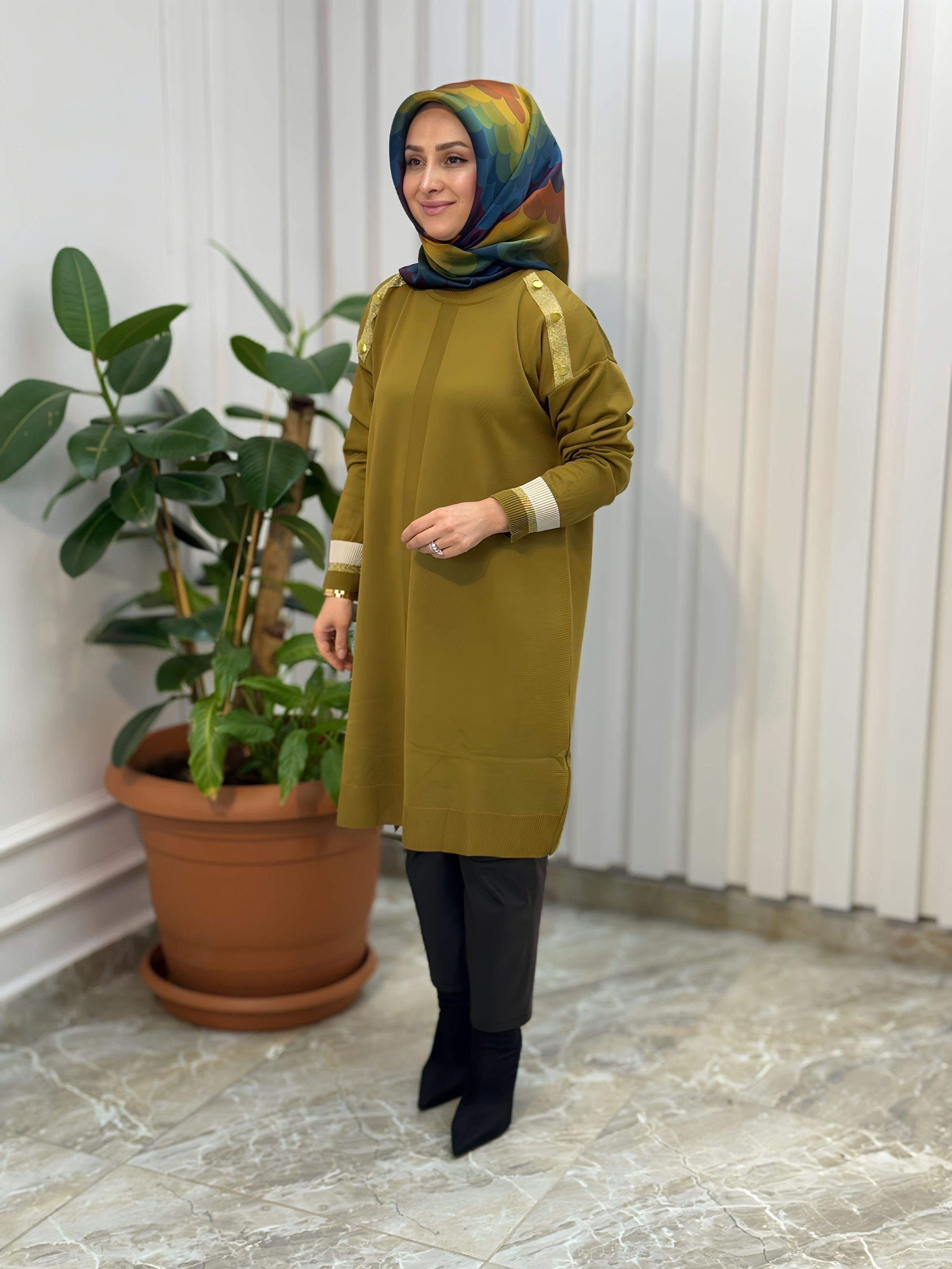 KADO MERSERİZE SİMLİ TUNİK- KT012