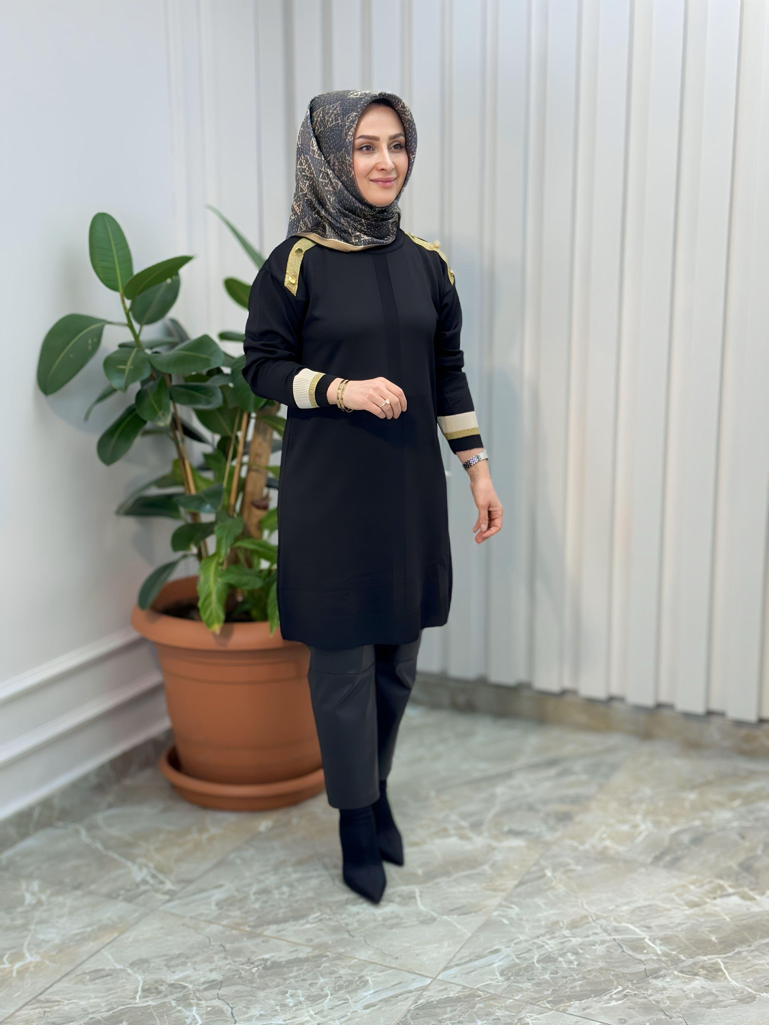 KADO MERSERİZE SİMLİ TUNİK- KT012