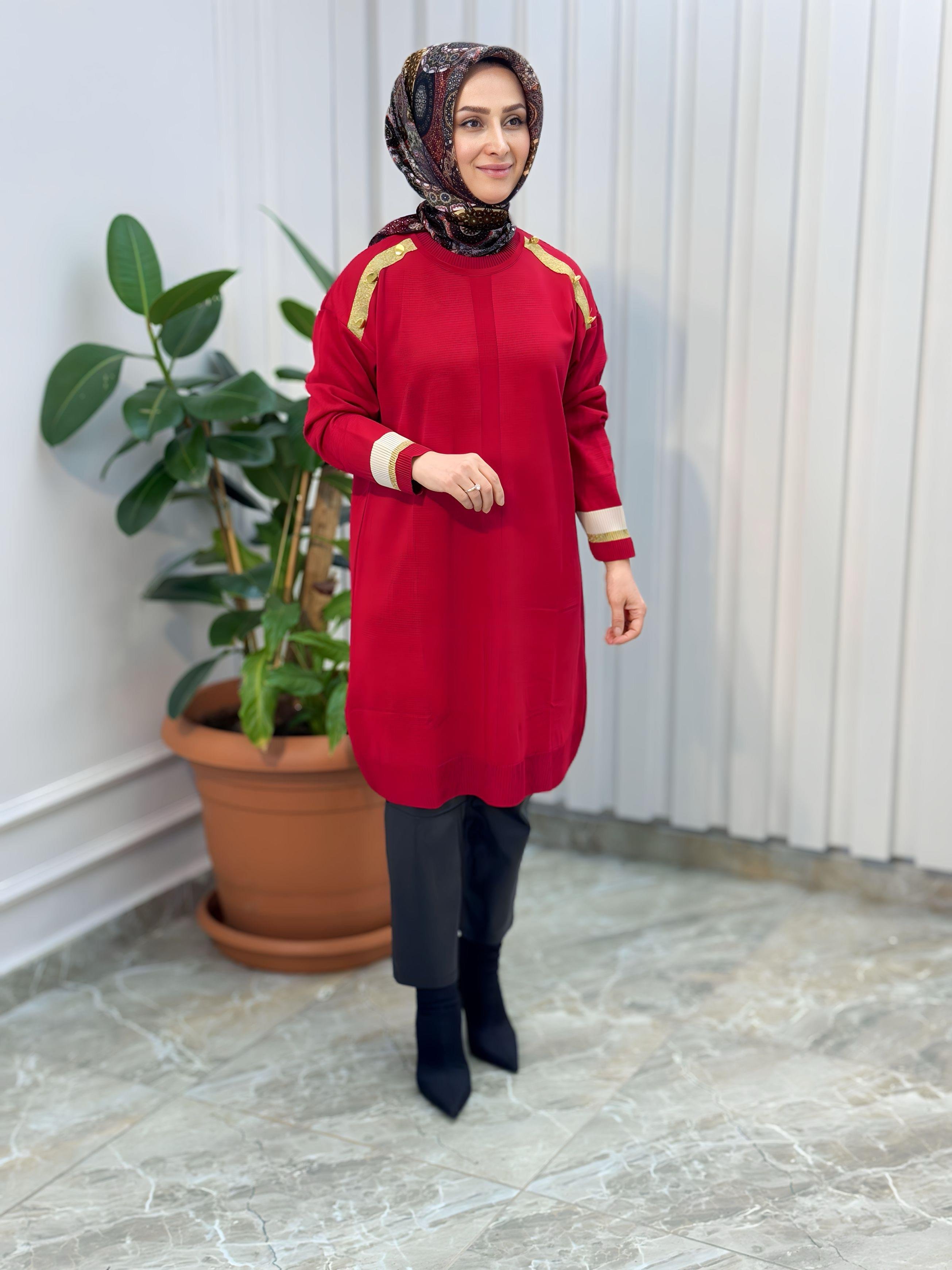 KADO MERSERİZE SİMLİ TUNİK- KT012