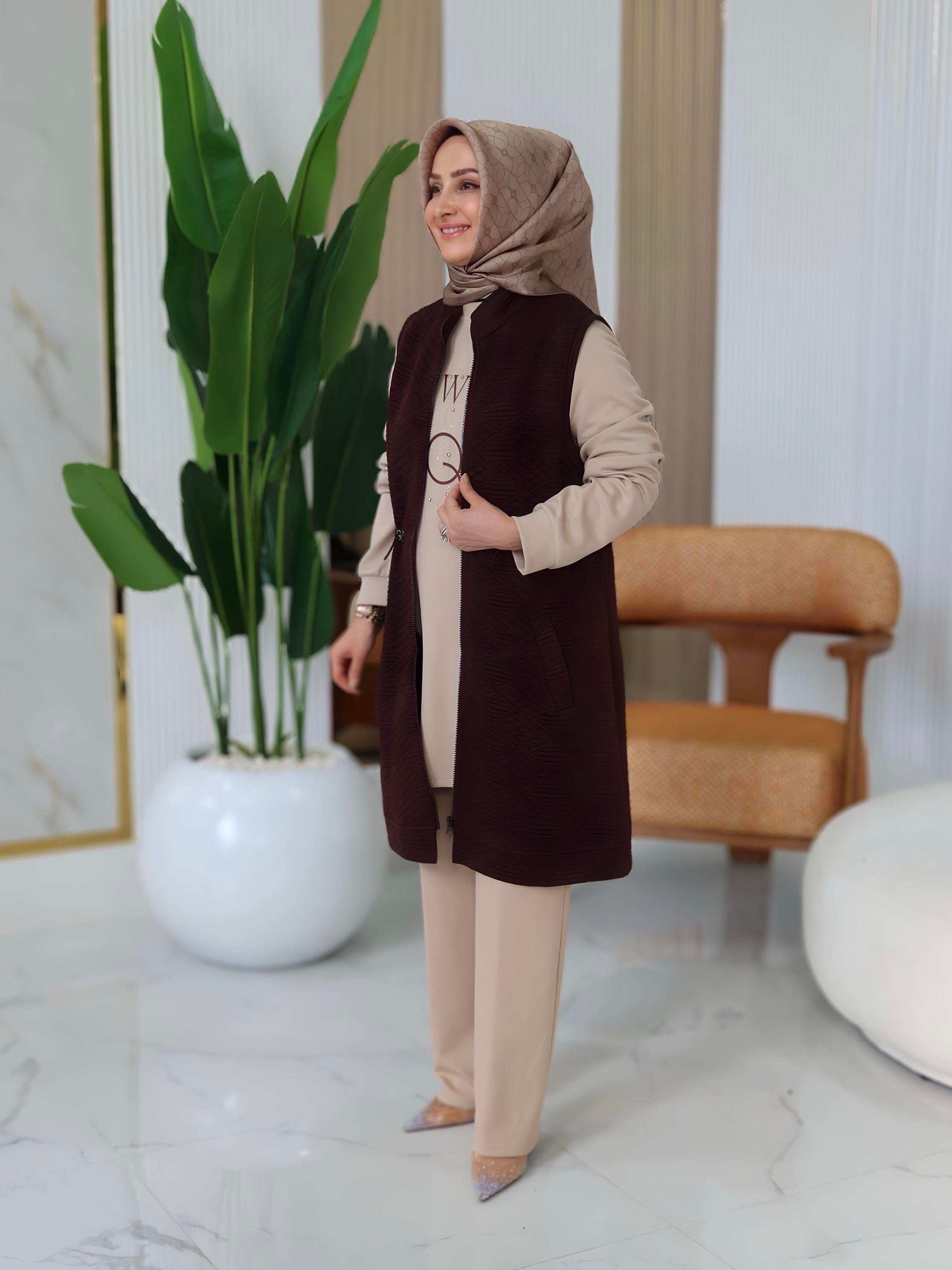 KAPİTONE YELEKLİ ÜÇLÜ TAKIM -2025