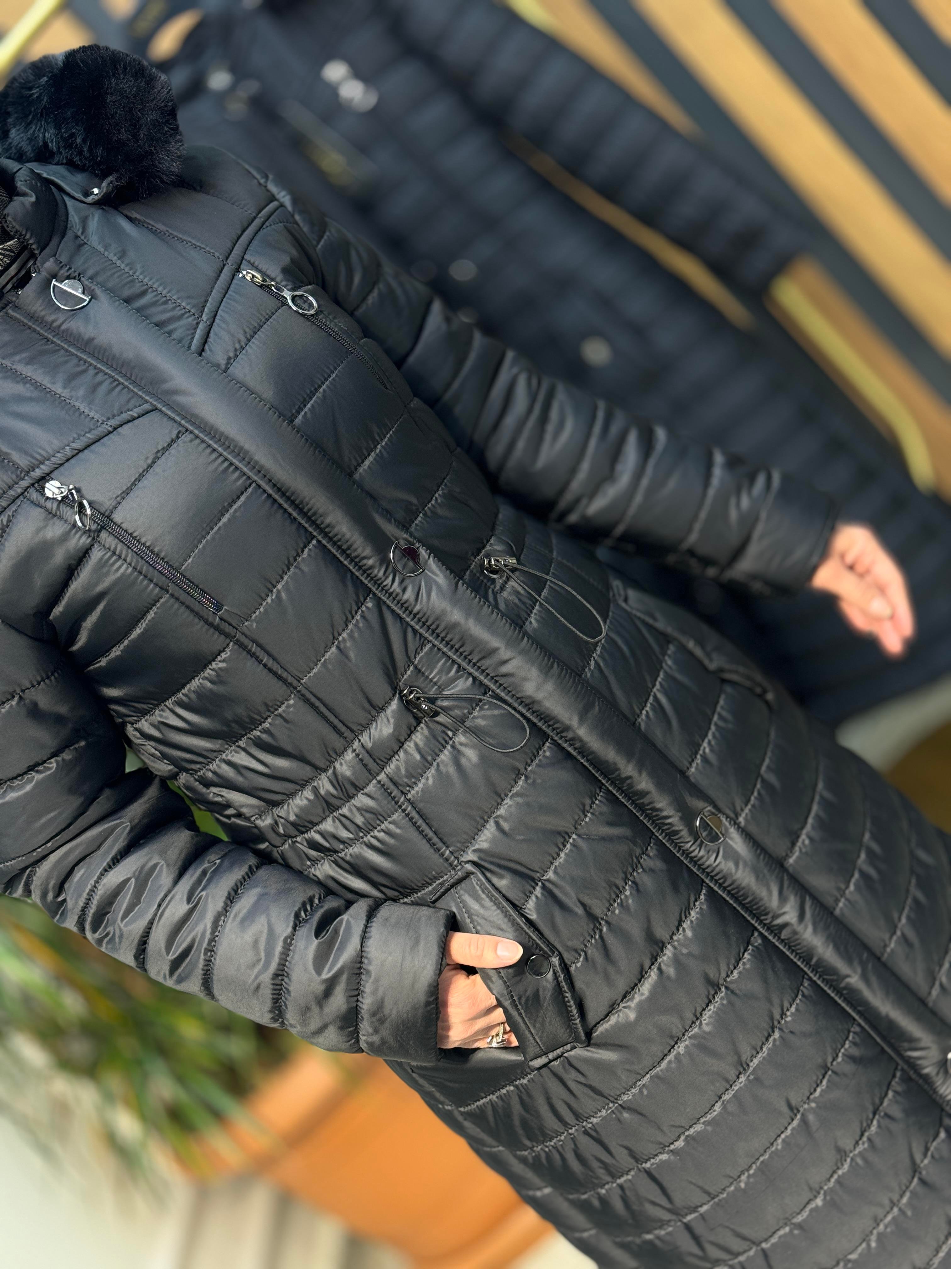 KAPÜŞONLU,ÖNDEN FERMUARLI KAPİTONE KABAN-2360