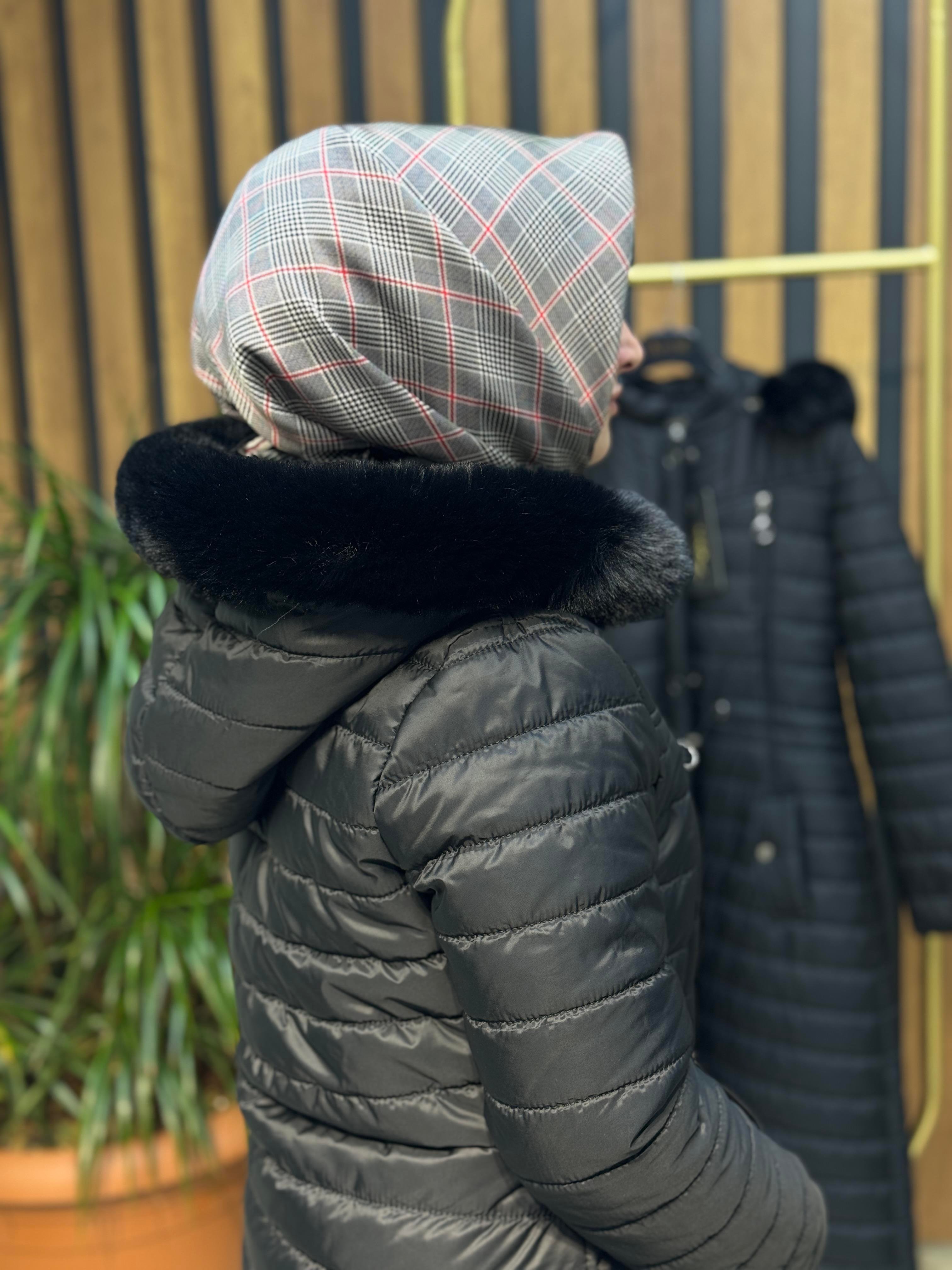 KAPÜŞONLU,ÖNDEN FERMUARLI KAPİTONE KABAN-2360