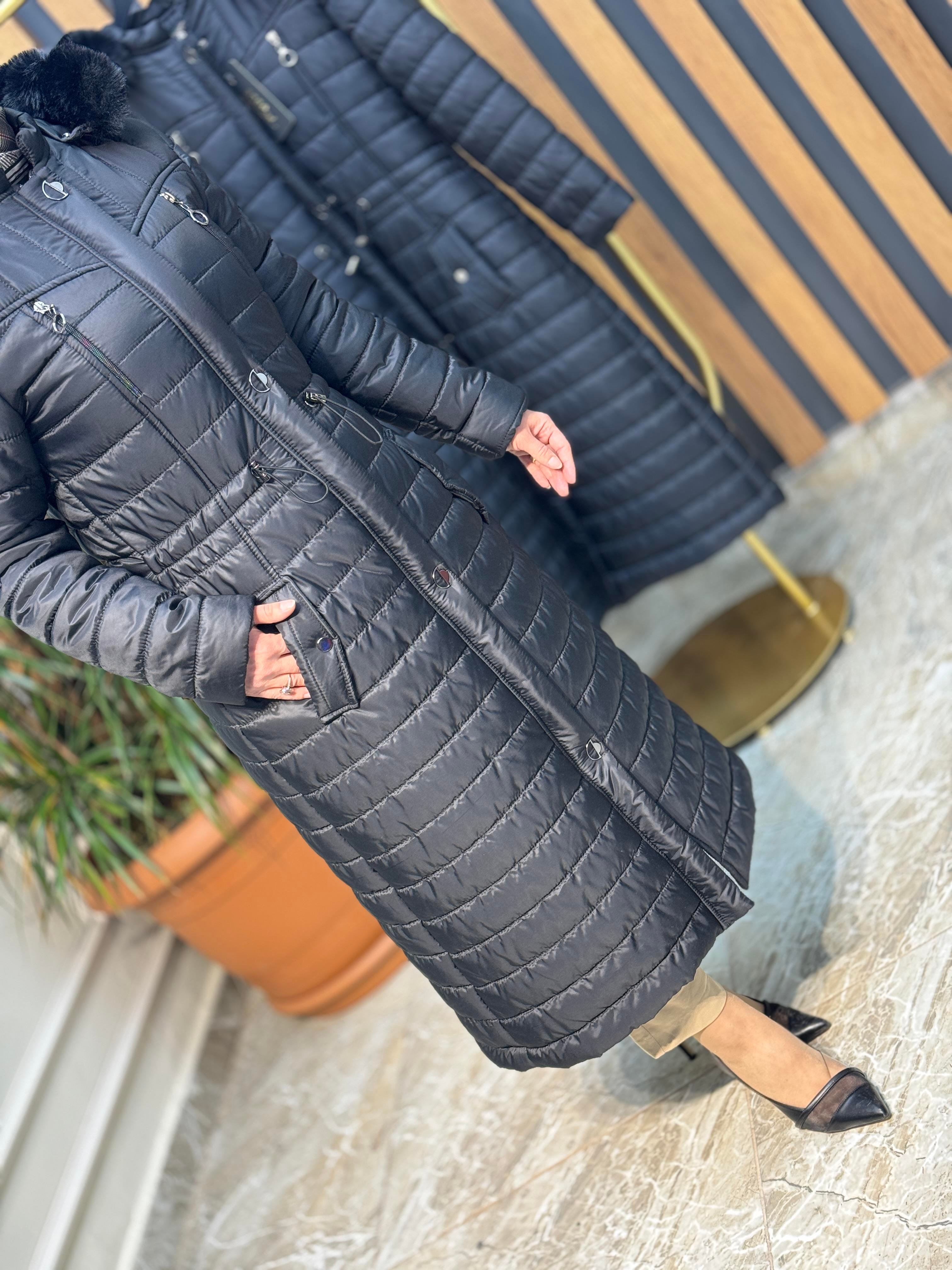 KAPÜŞONLU,ÖNDEN FERMUARLI KAPİTONE KABAN-2360