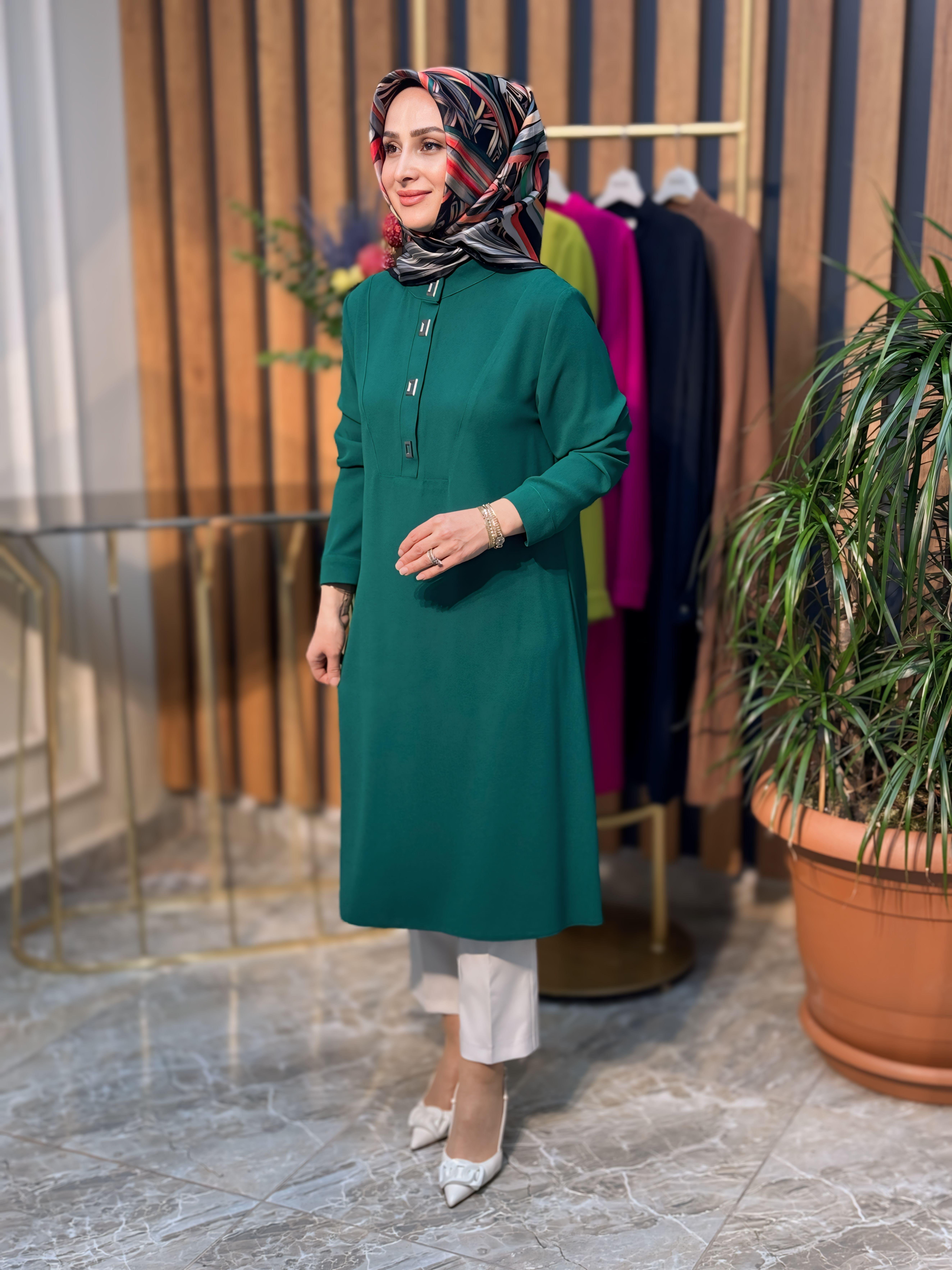 KREP KUMAŞ ZIMBALI TUNİK 2802