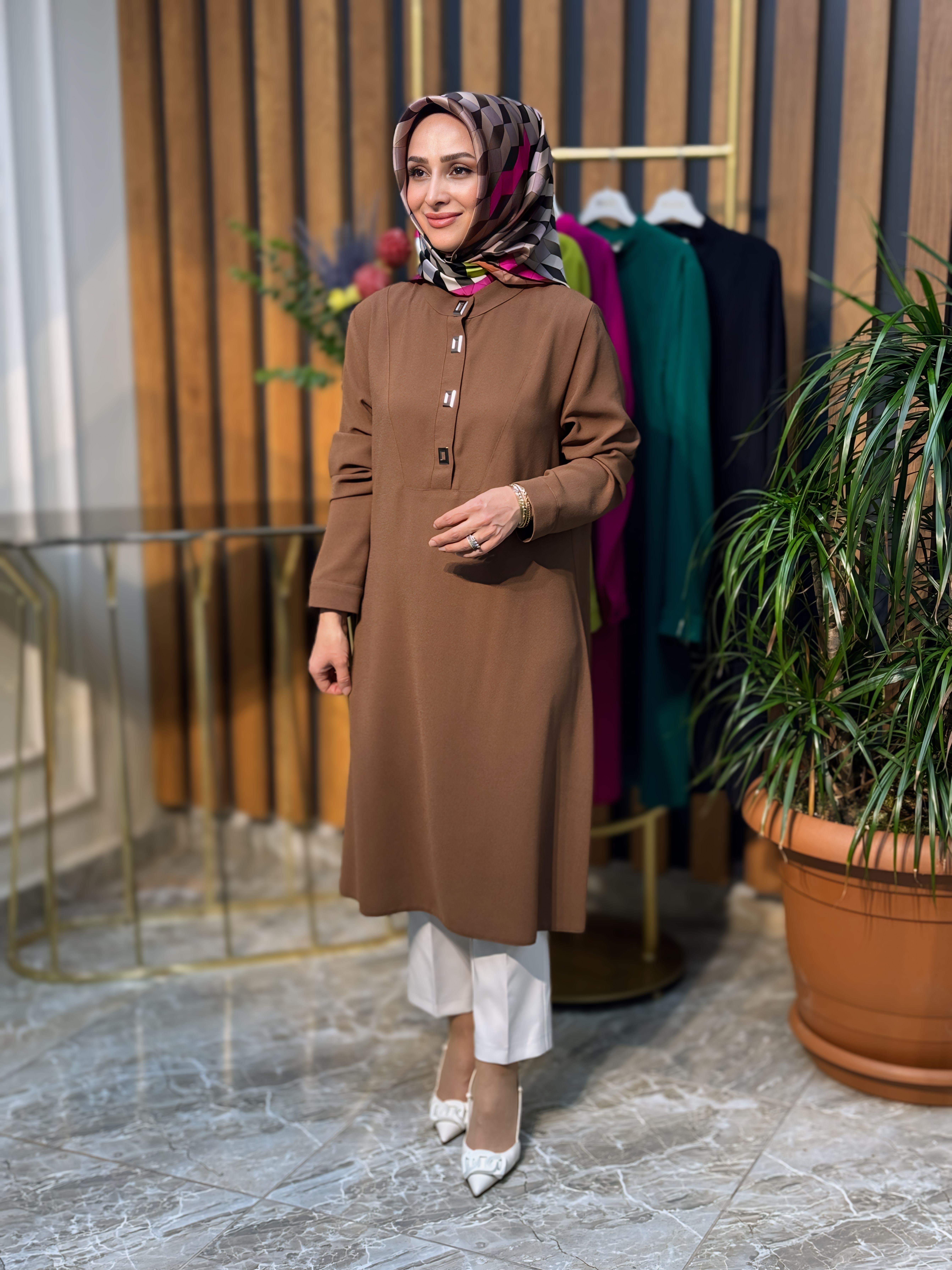 KREP KUMAŞ ZIMBALI TUNİK 2802