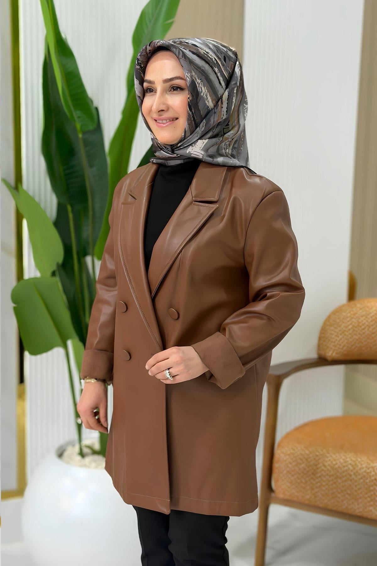 LEVİDOR DERİ CEKET TABA- 510027