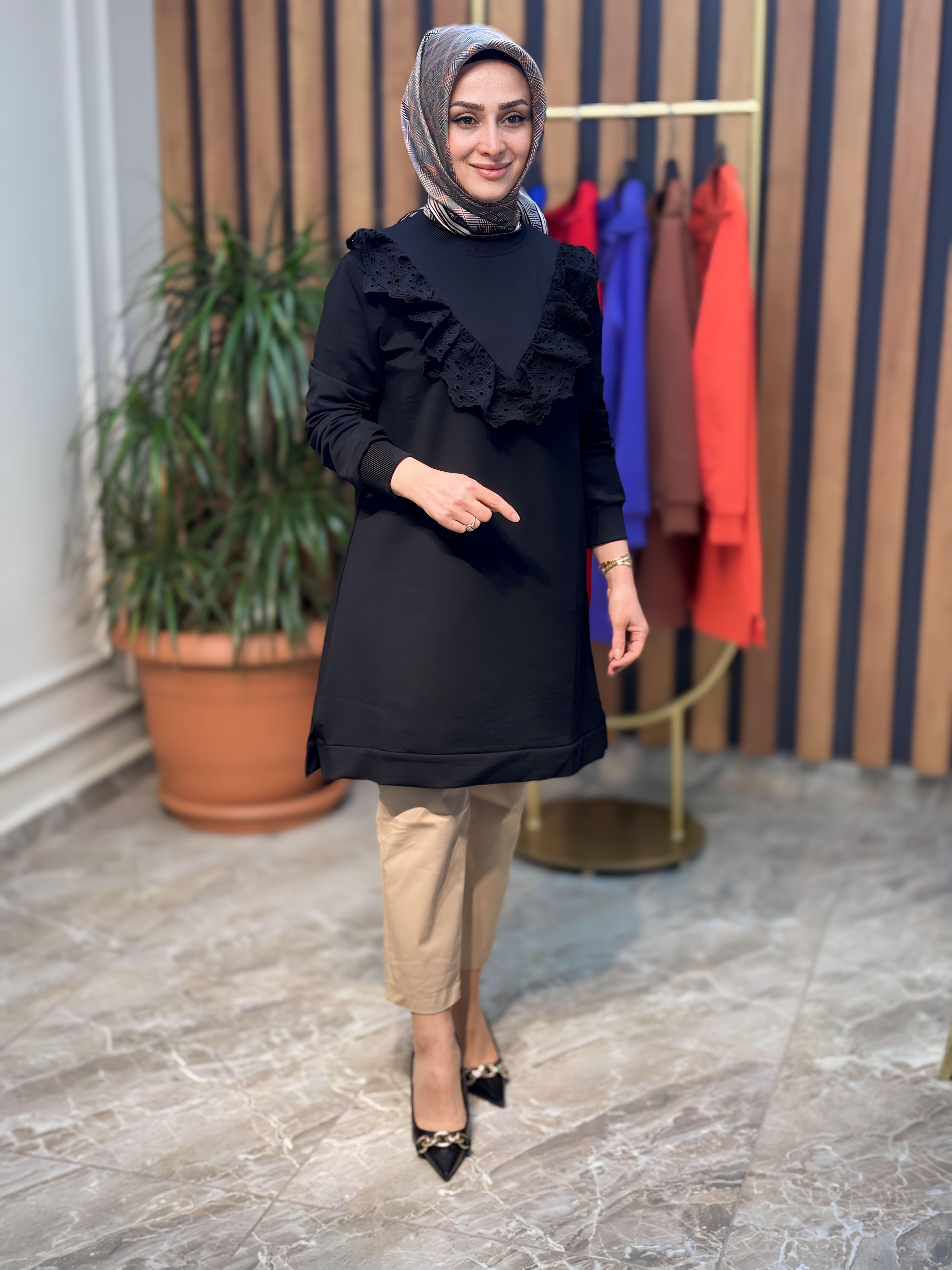 NOŞHE ÖN DANTELLİ TUNİK-44028