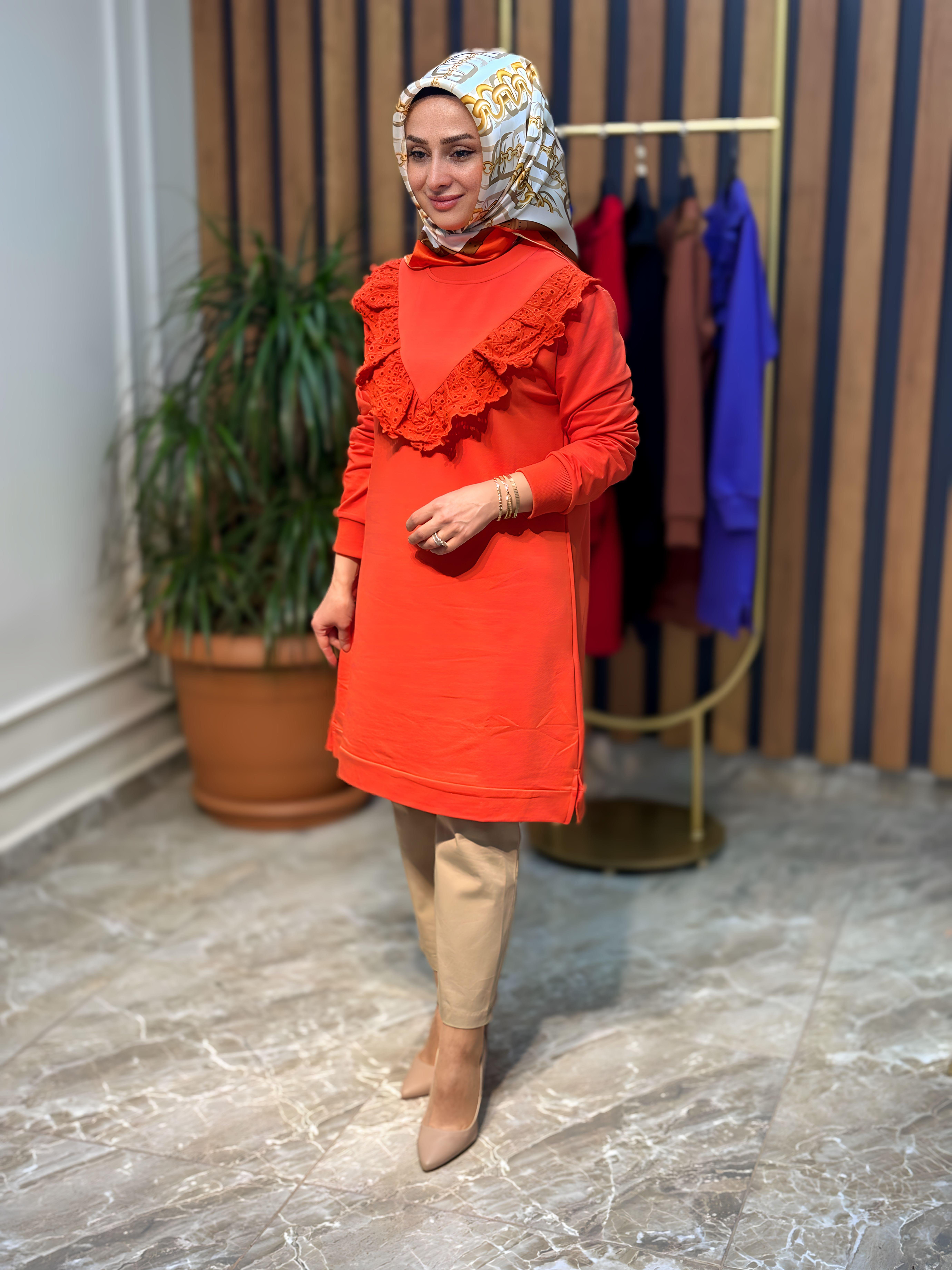 NOŞHE ÖN DANTELLİ TUNİK-44028