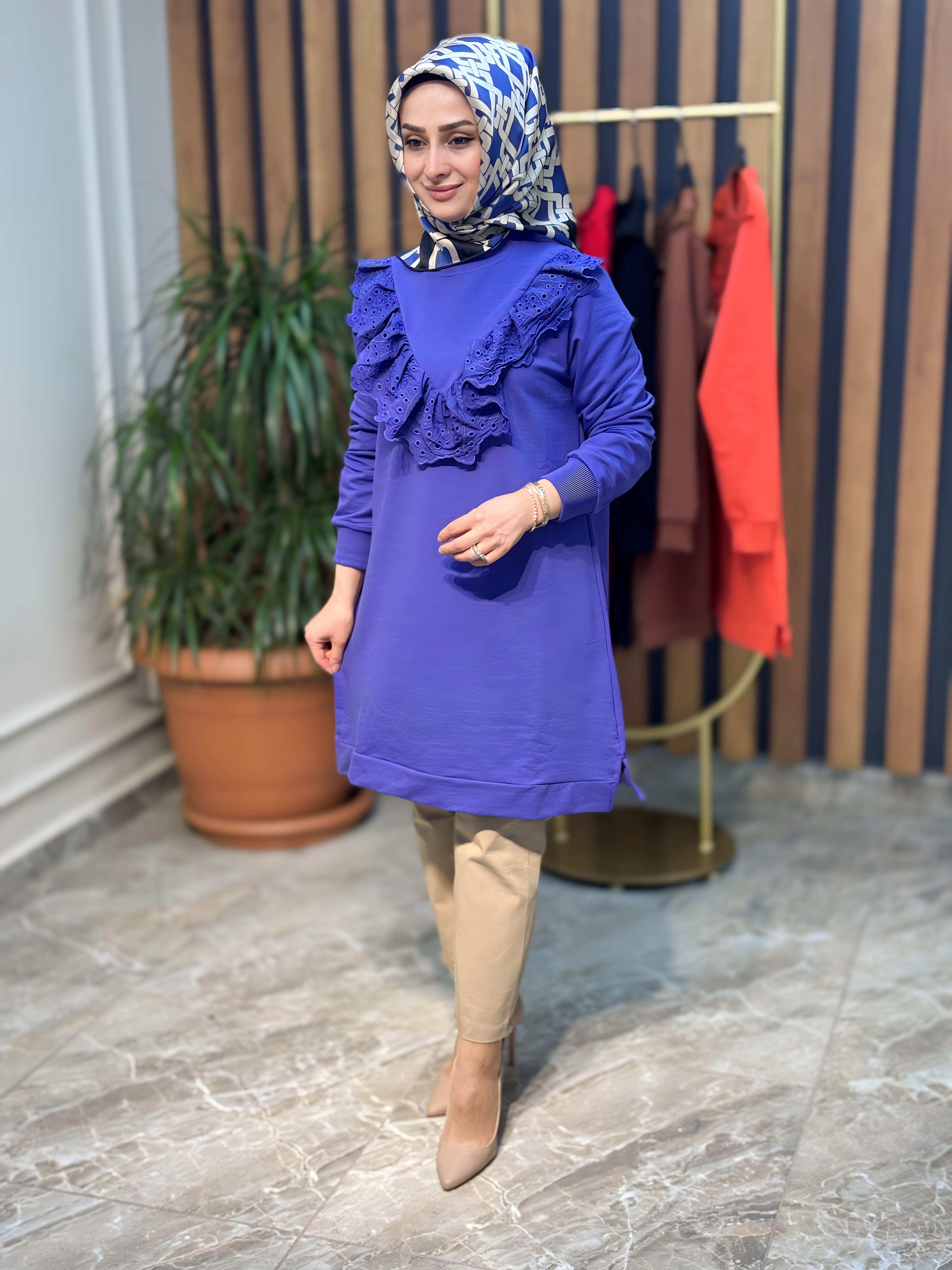 NOŞHE ÖN DANTELLİ TUNİK-44028