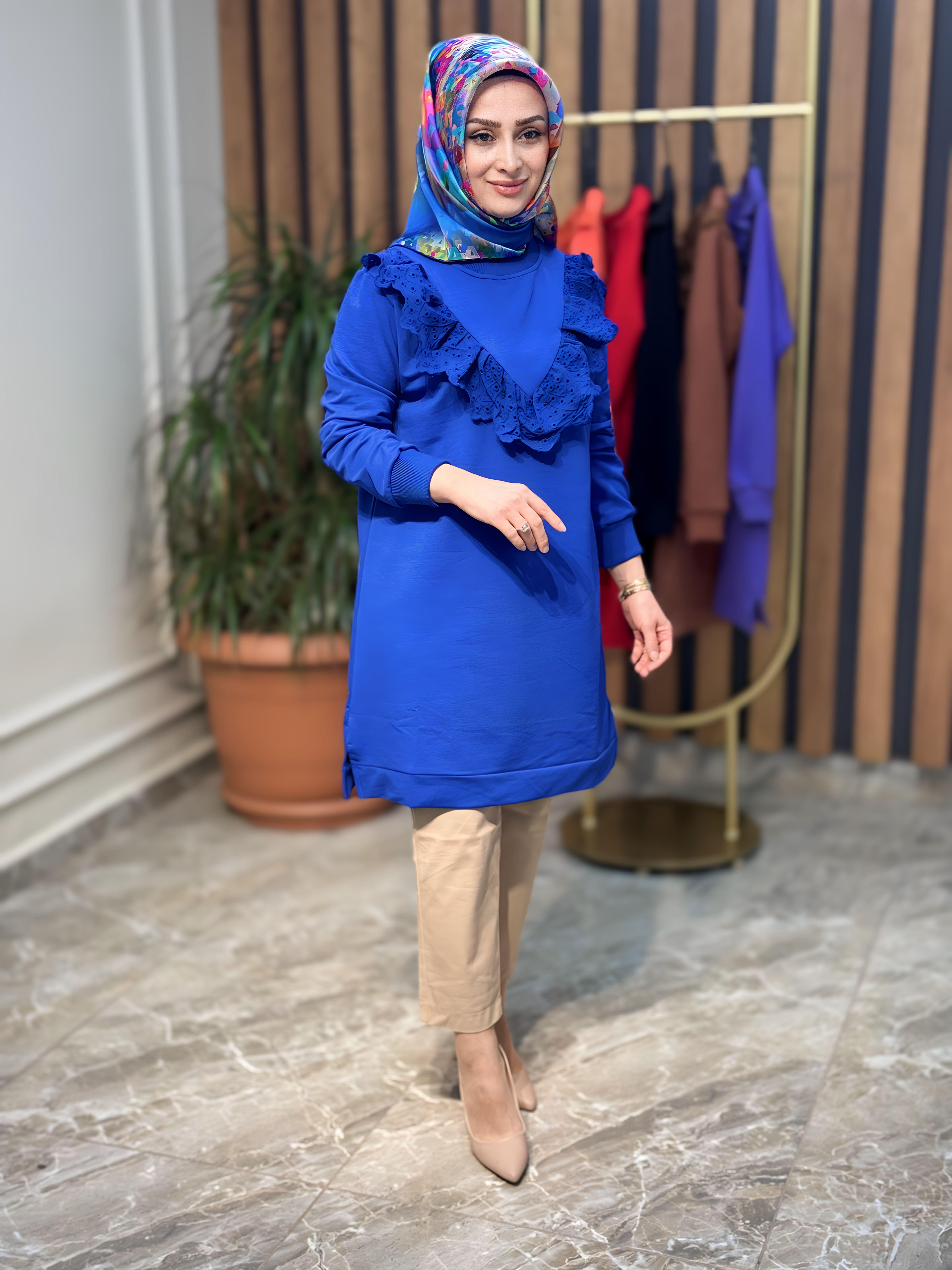 NOŞHE ÖN DANTELLİ TUNİK-44028