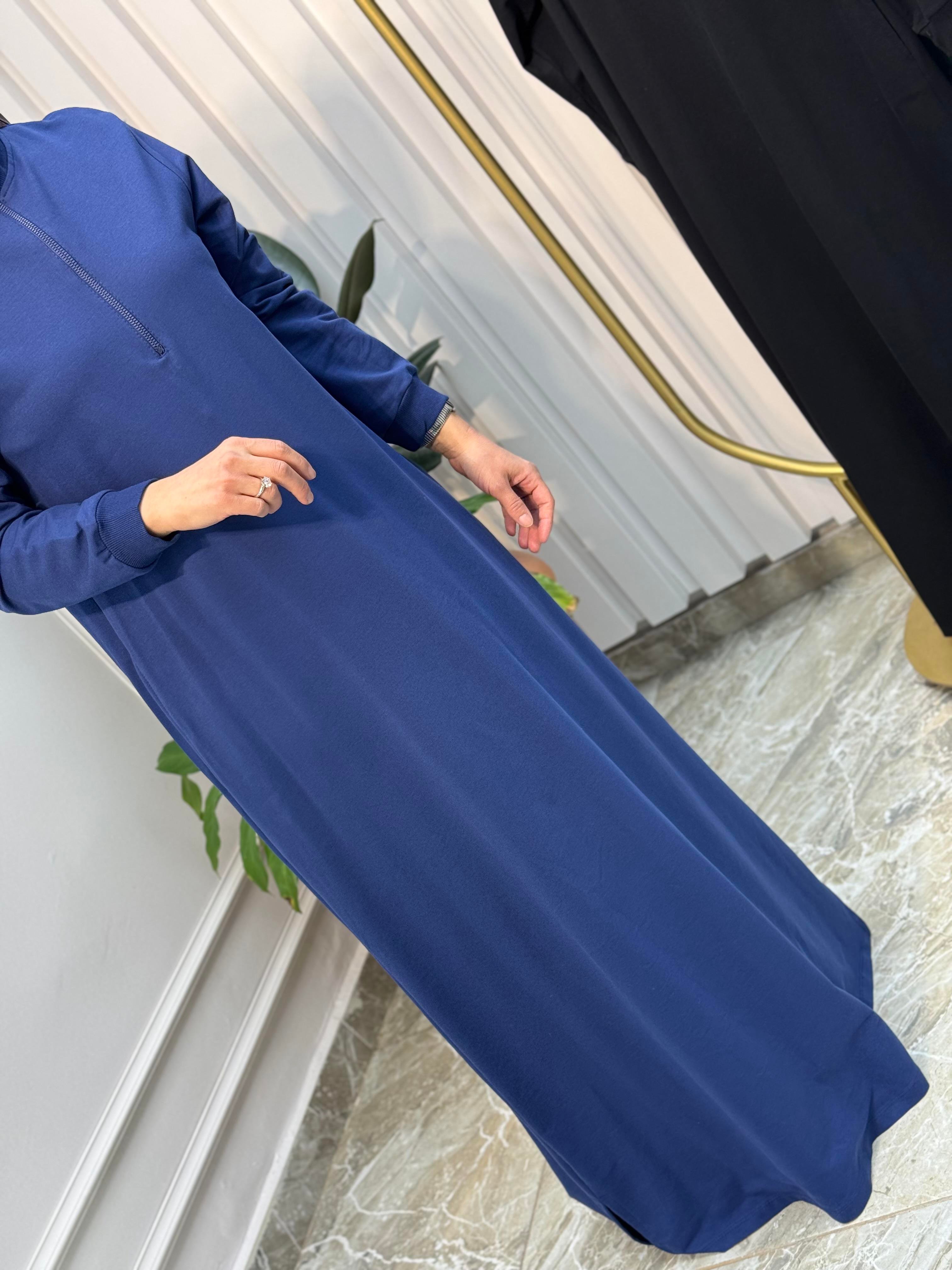 ÖNÜ YARIM FERMUARLI KADO ELBİSE - 7639