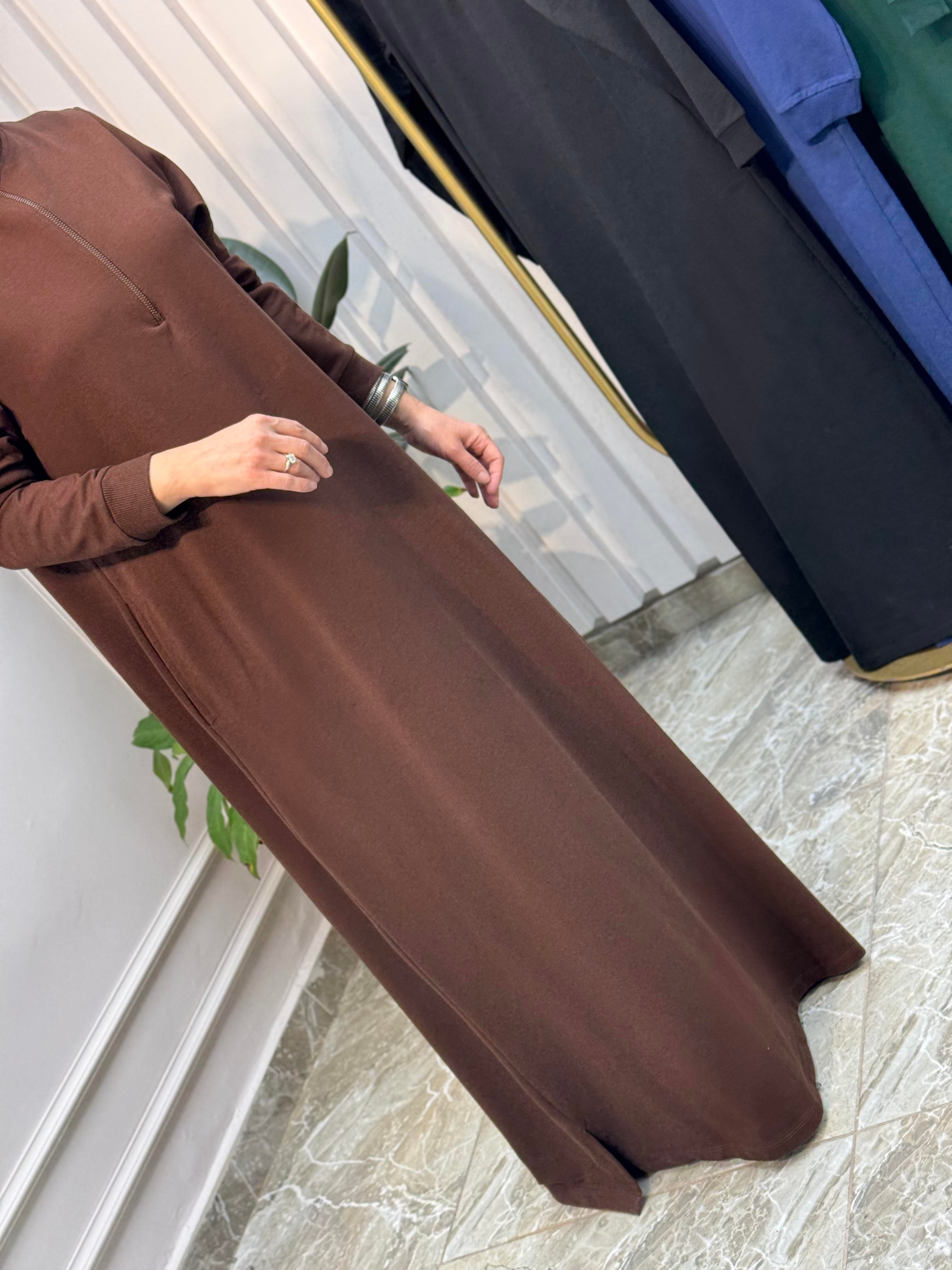 ÖNÜ YARIM FERMUARLI KADO ELBİSE - 7639
