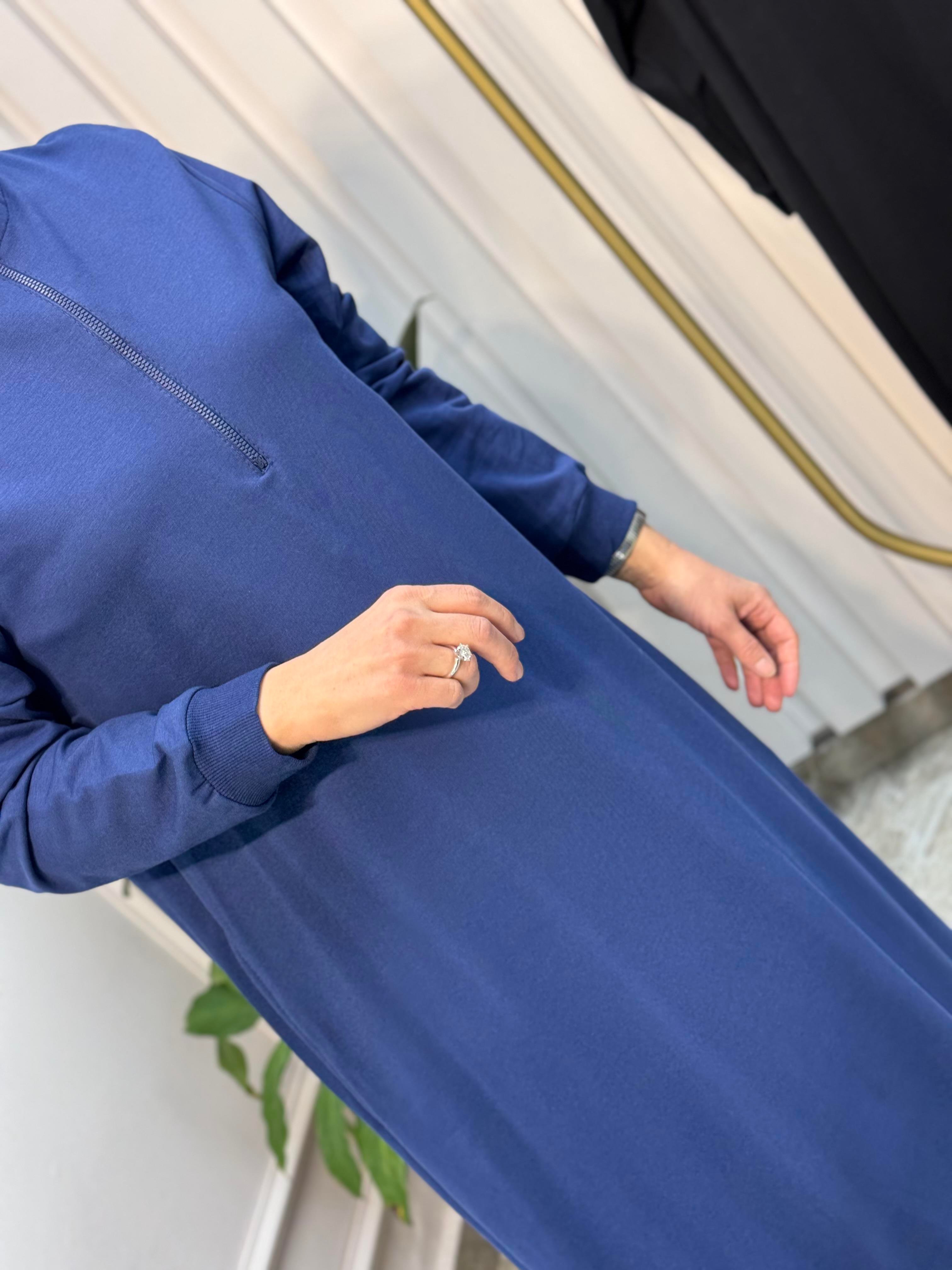 ÖNÜ YARIM FERMUARLI KADO ELBİSE - 7639