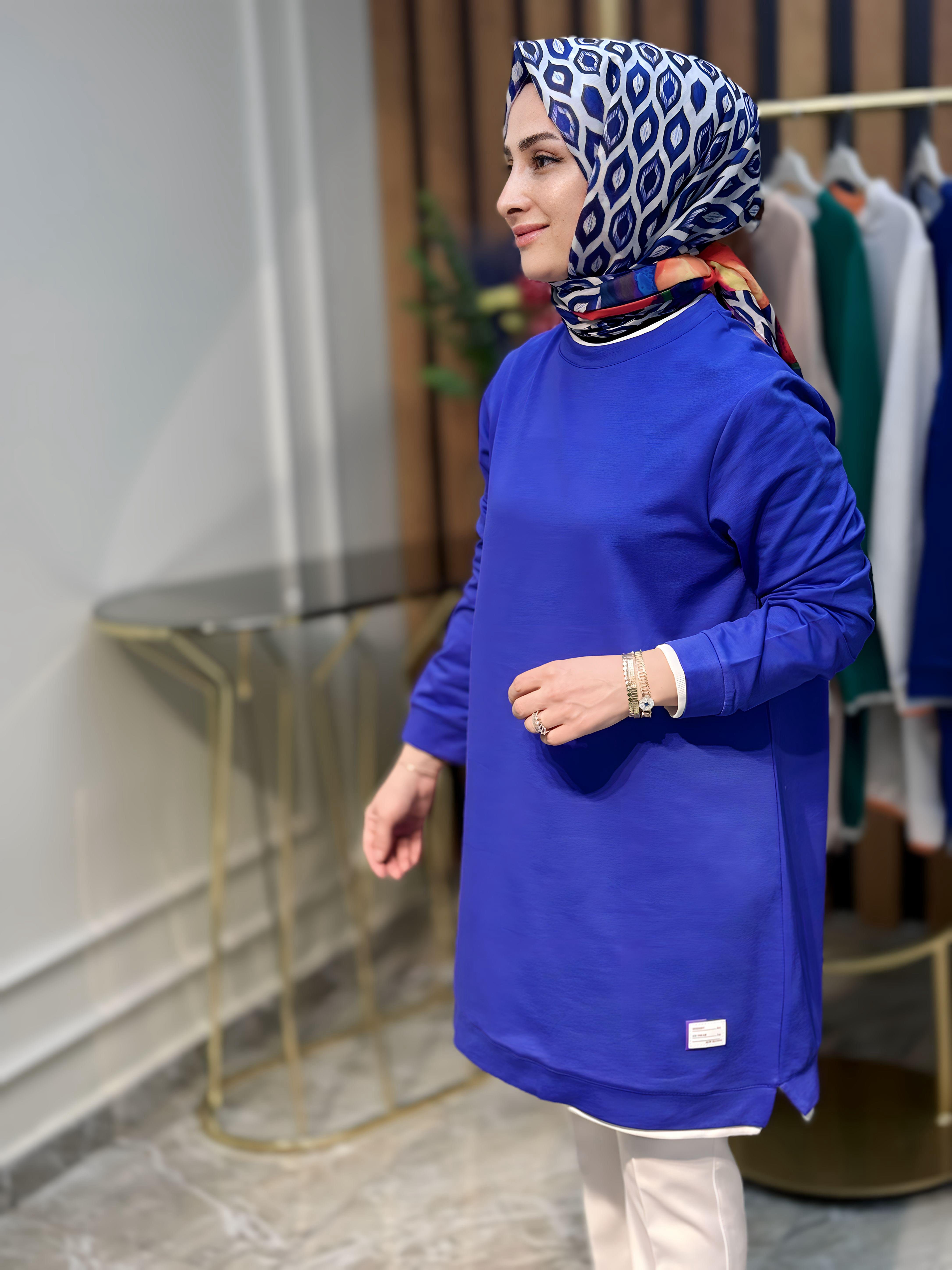 SOFF KADO ÇİFT YAKALI RENK GARNİLİ TUNİK-K7428