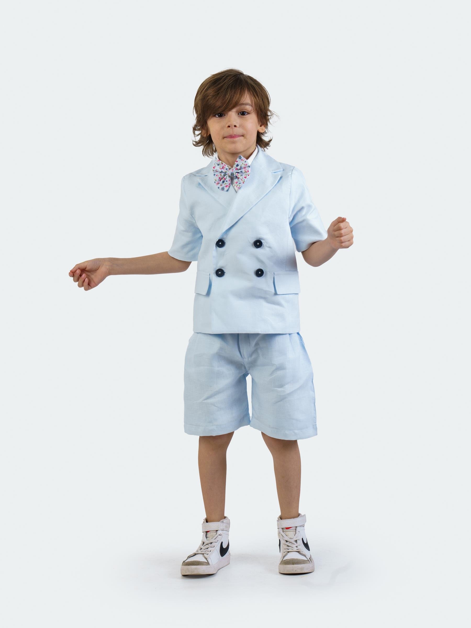 Baby Blue Keten Şort