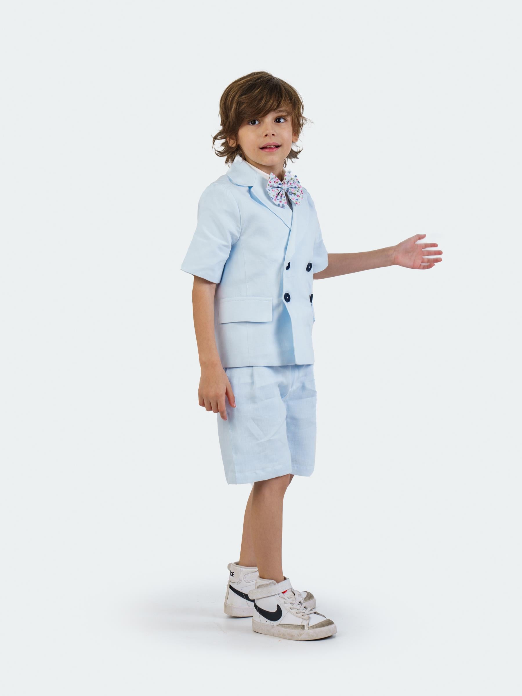 Baby Blue Keten Şort