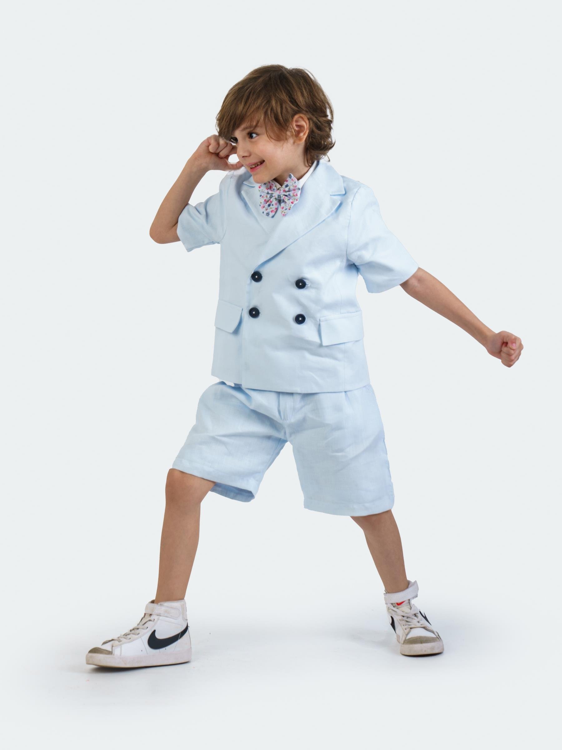 Baby Blue Keten Şort