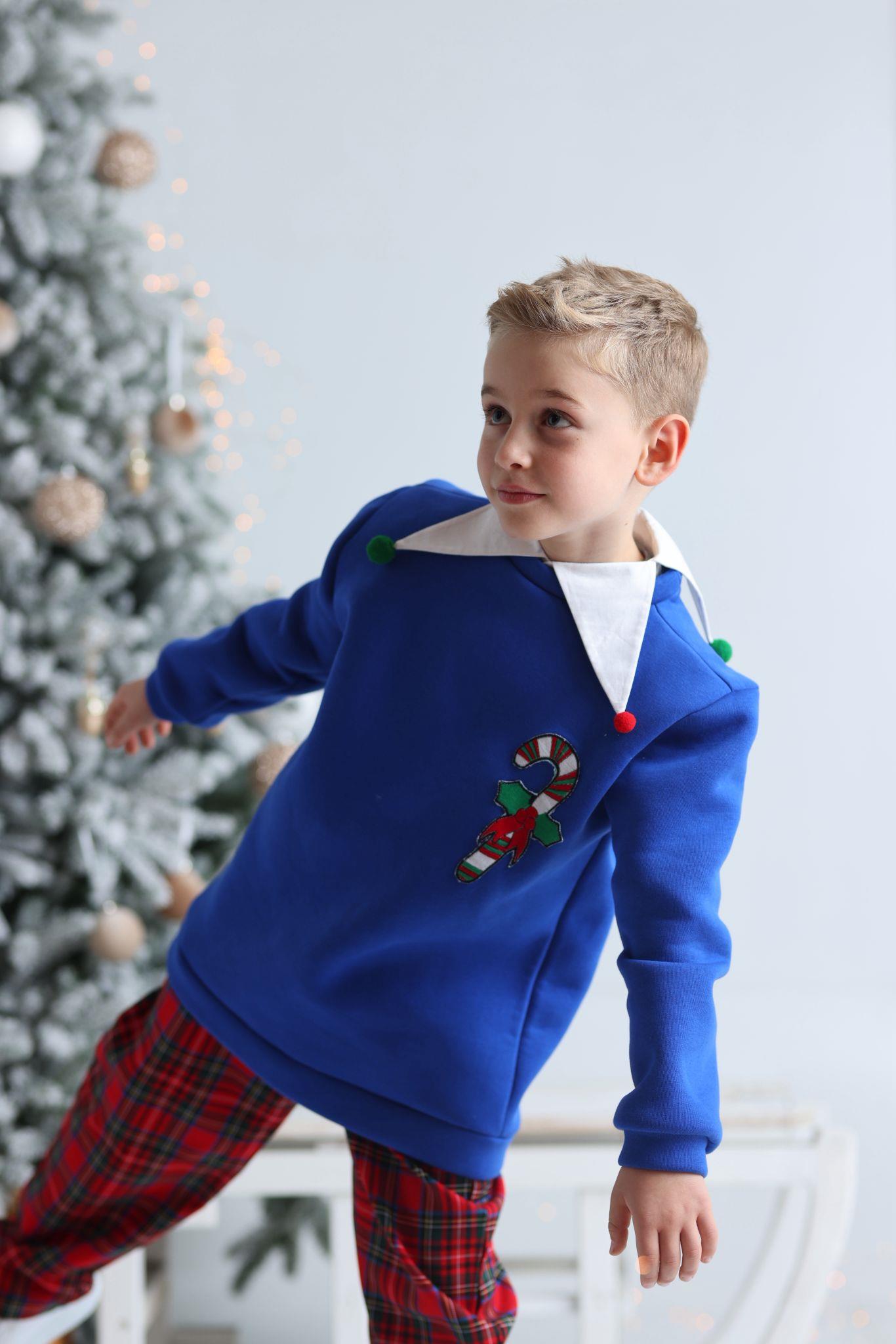 Baston Şeker Nakışlı Sweat