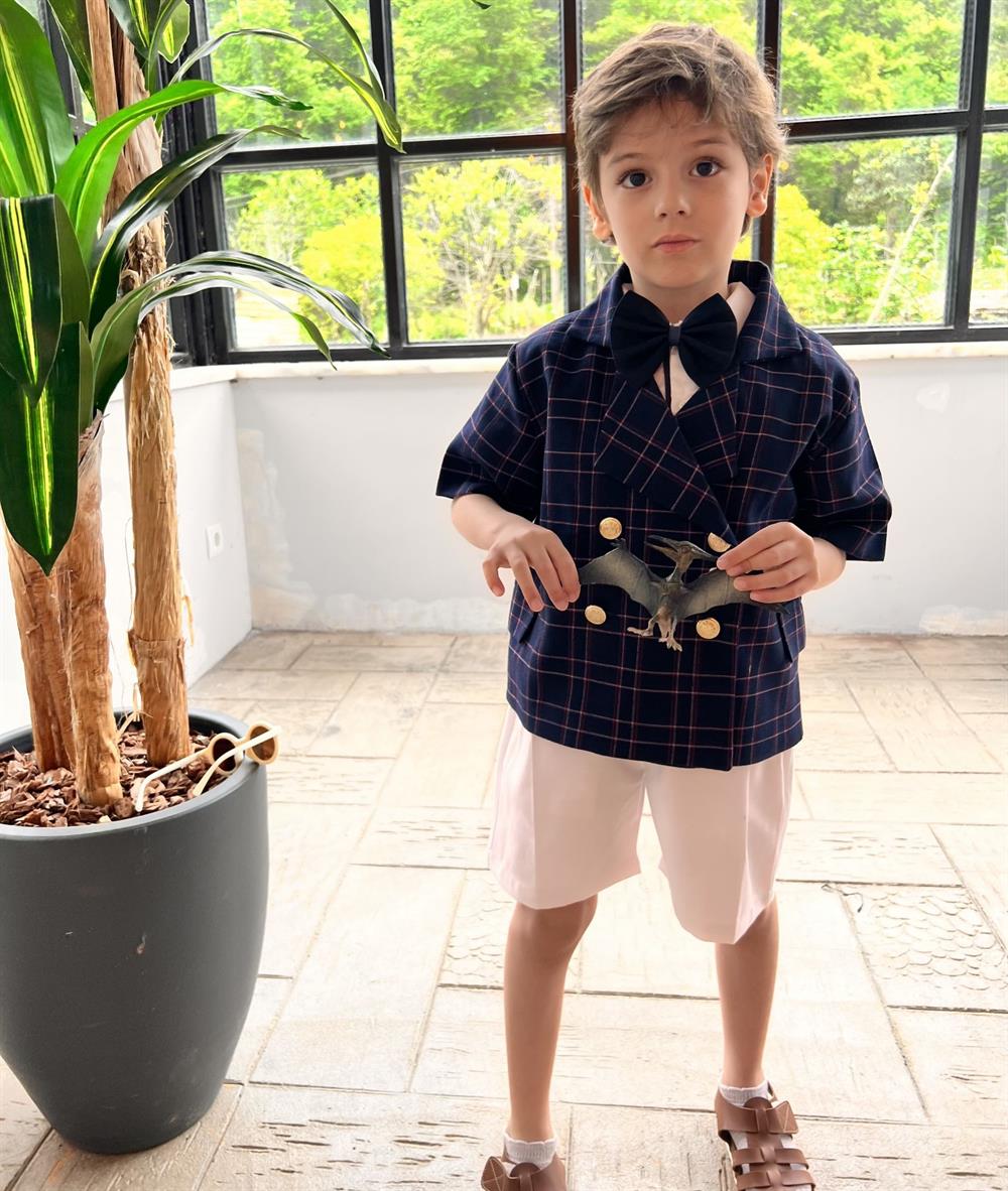 Beyaz Gabardin Şort