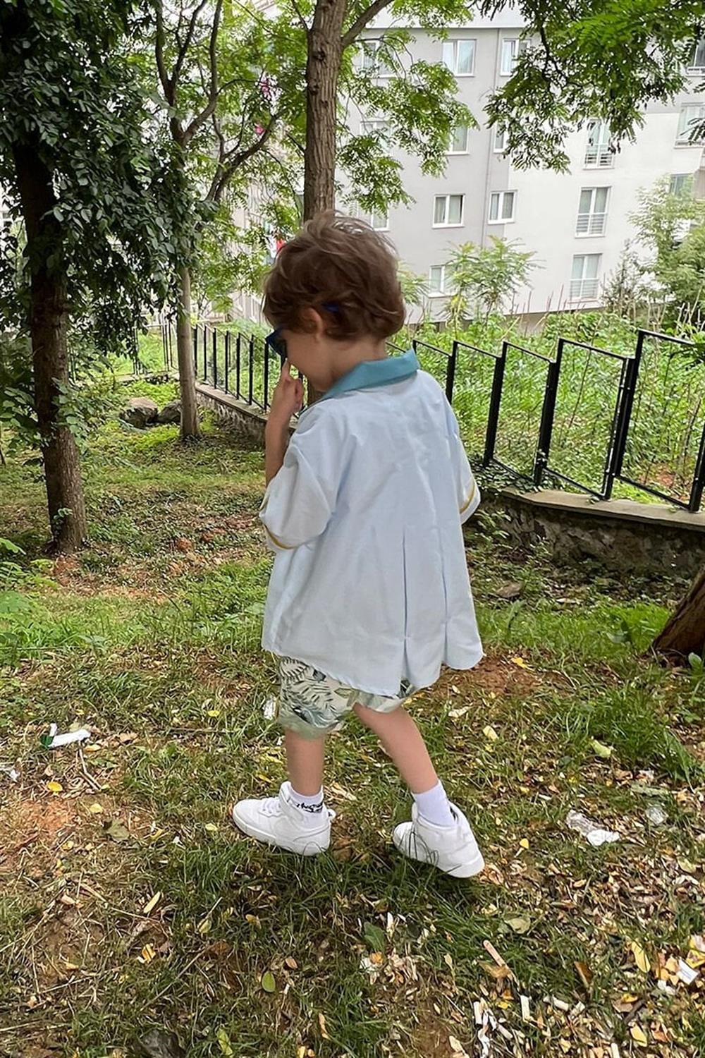 Biye Detaylı Kruvaze Poplin Erkek Çocuk Gömlek