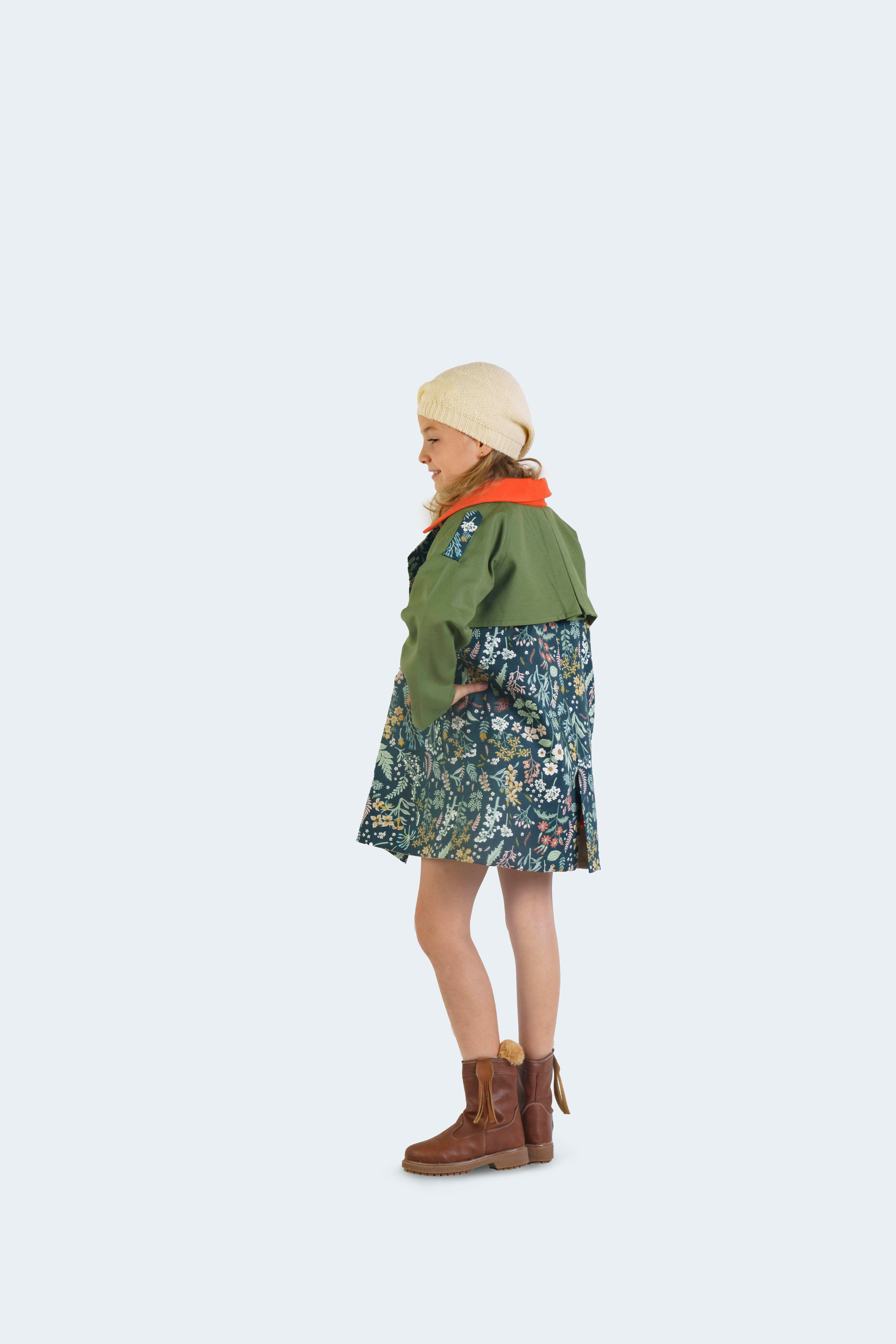 Çiçek Desenli Trench