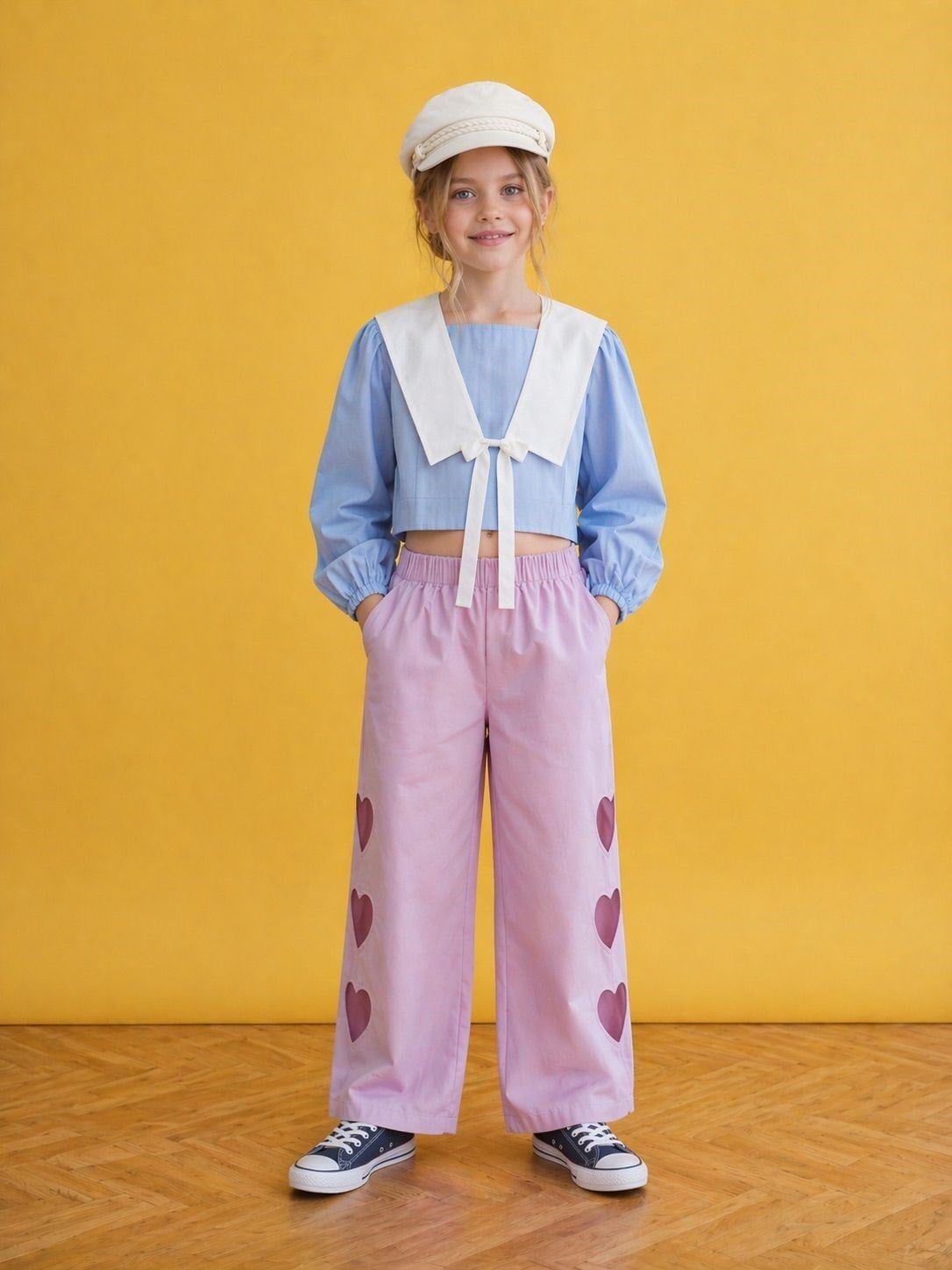 Cut Out Detaylı Pembe Pantolon