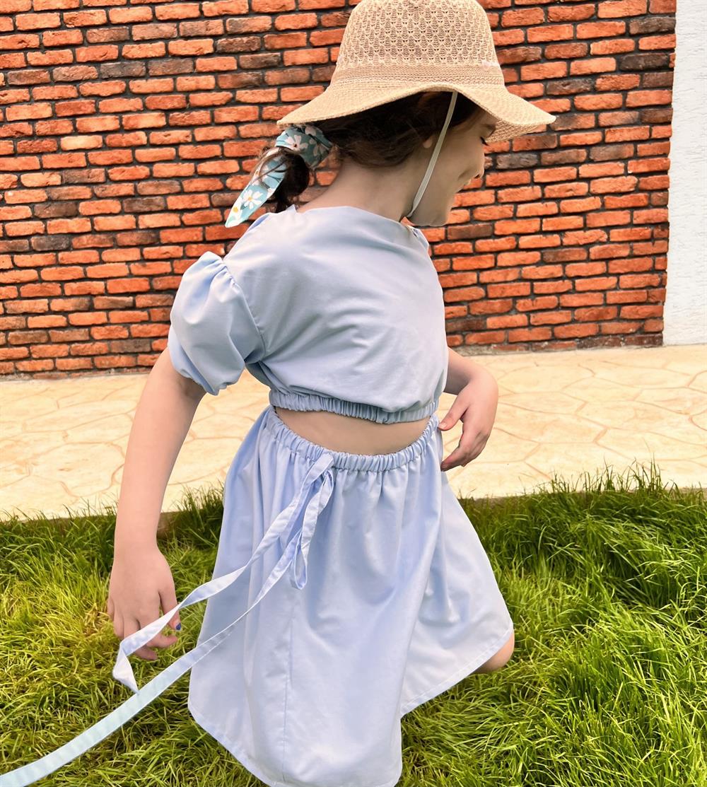 Cut Out Poplin Elbise