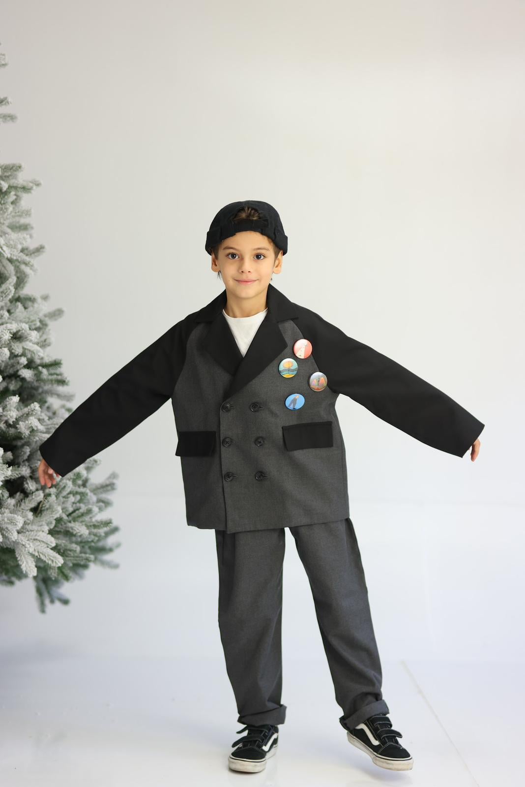 Gri Gabardin Pantolon 