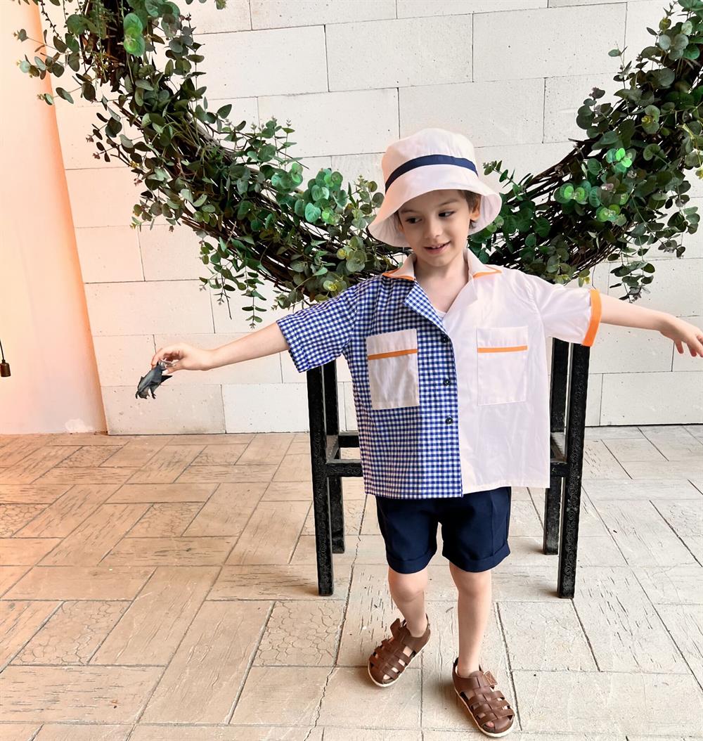 Lacivert Gabardin Şort