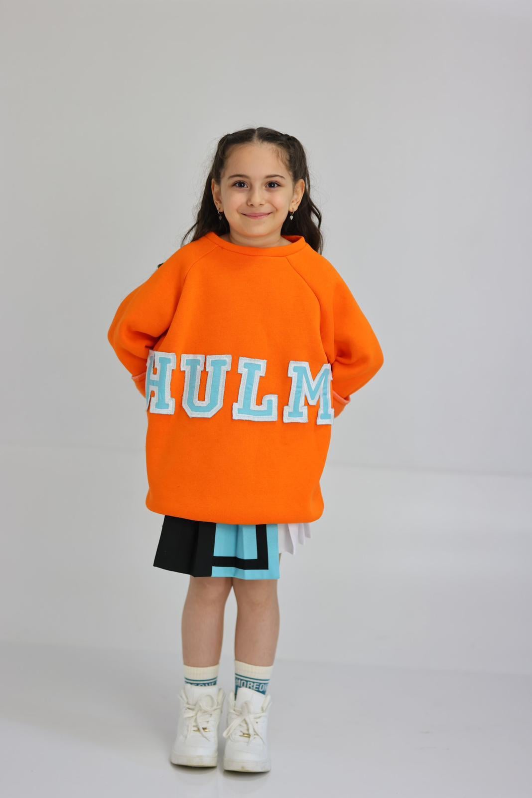 Maxi Hulm Baskılı Kırmızı Sweat