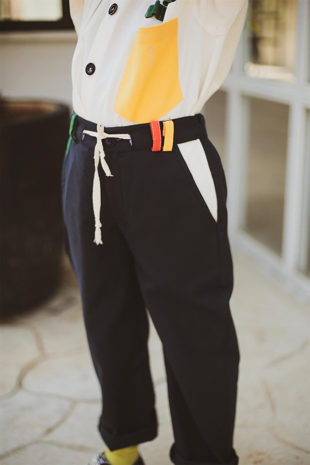 Renk Bloklu Pantolon