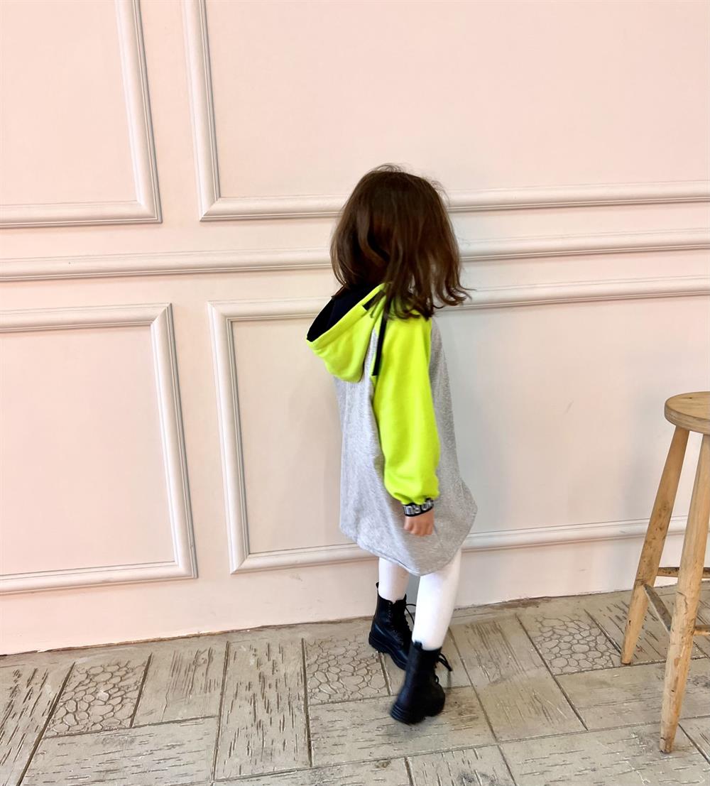 Tütü Detaylı Kız Çocuk Sweat Elbise