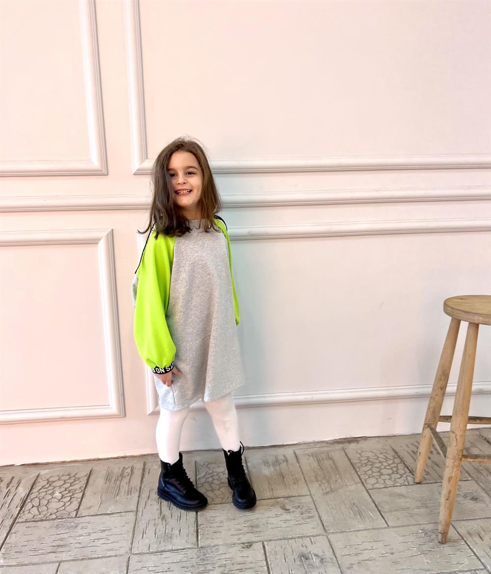 Tütü Detaylı Kız Çocuk Sweat Elbise
