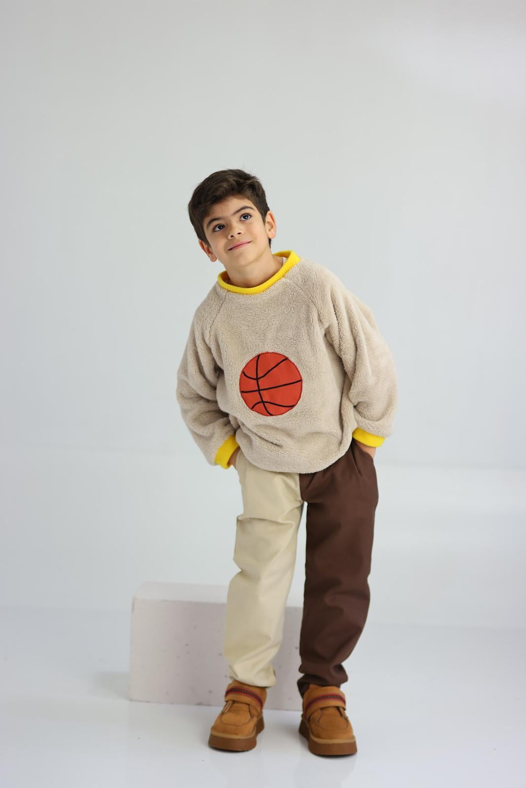 Welsoft Kürk Basket Nakışlı Sweat