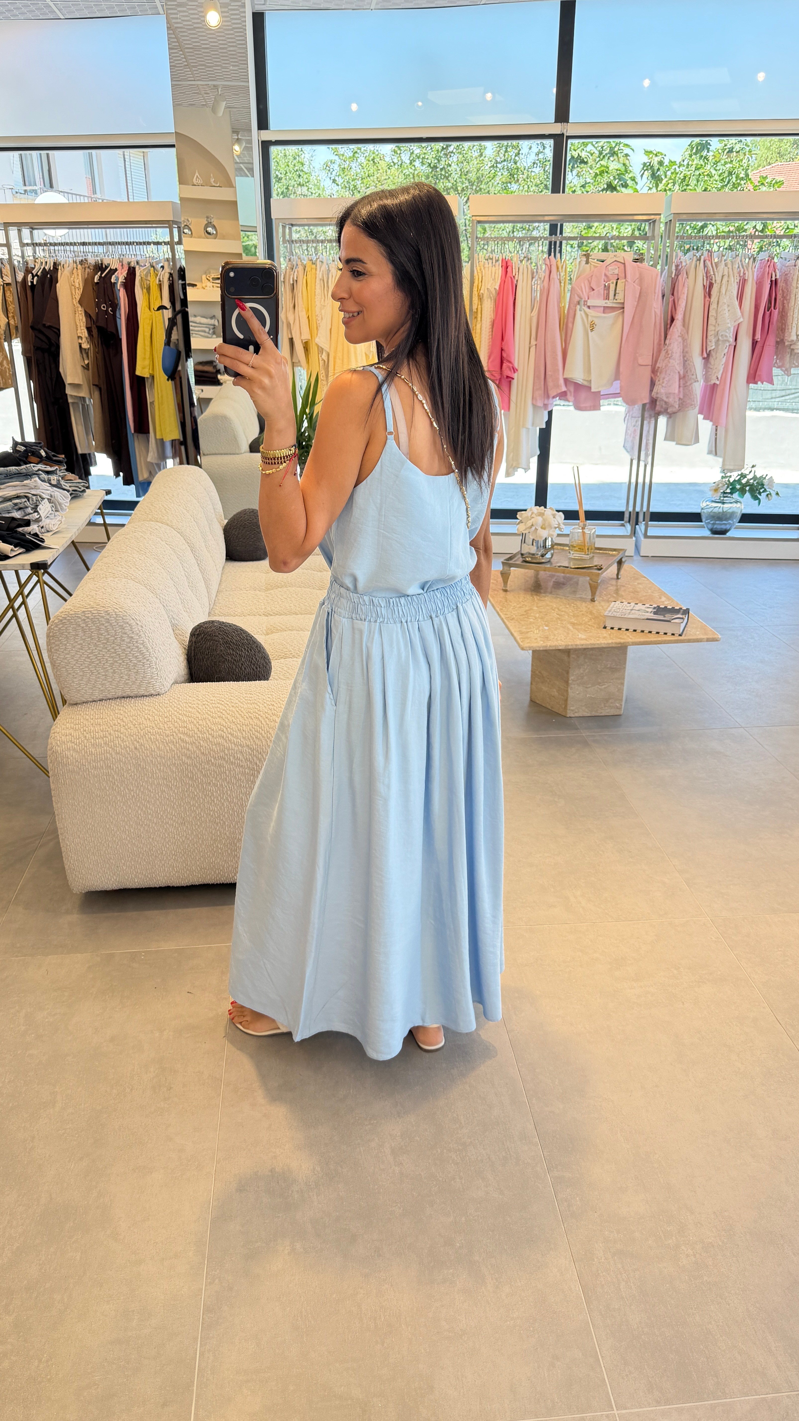 %100 PAMUK ETEK BLUZ TAKIM BEBE MAVİ