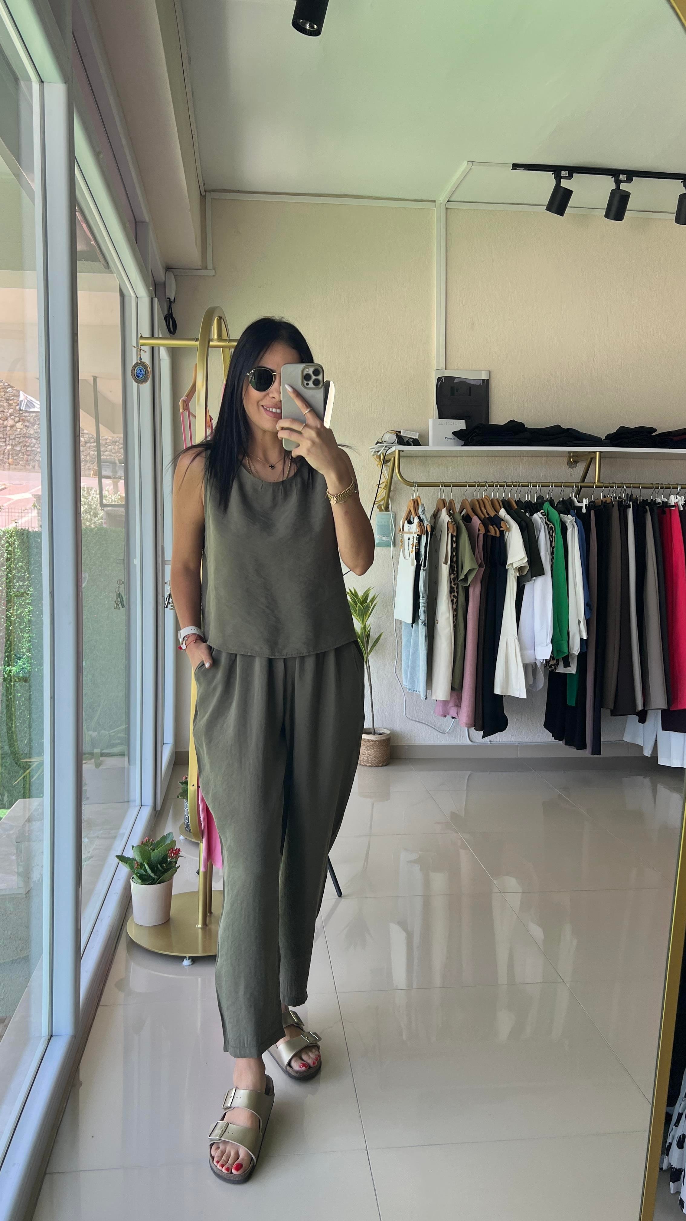 3089 Sofie Bluz Pantolon Takım  Haki
