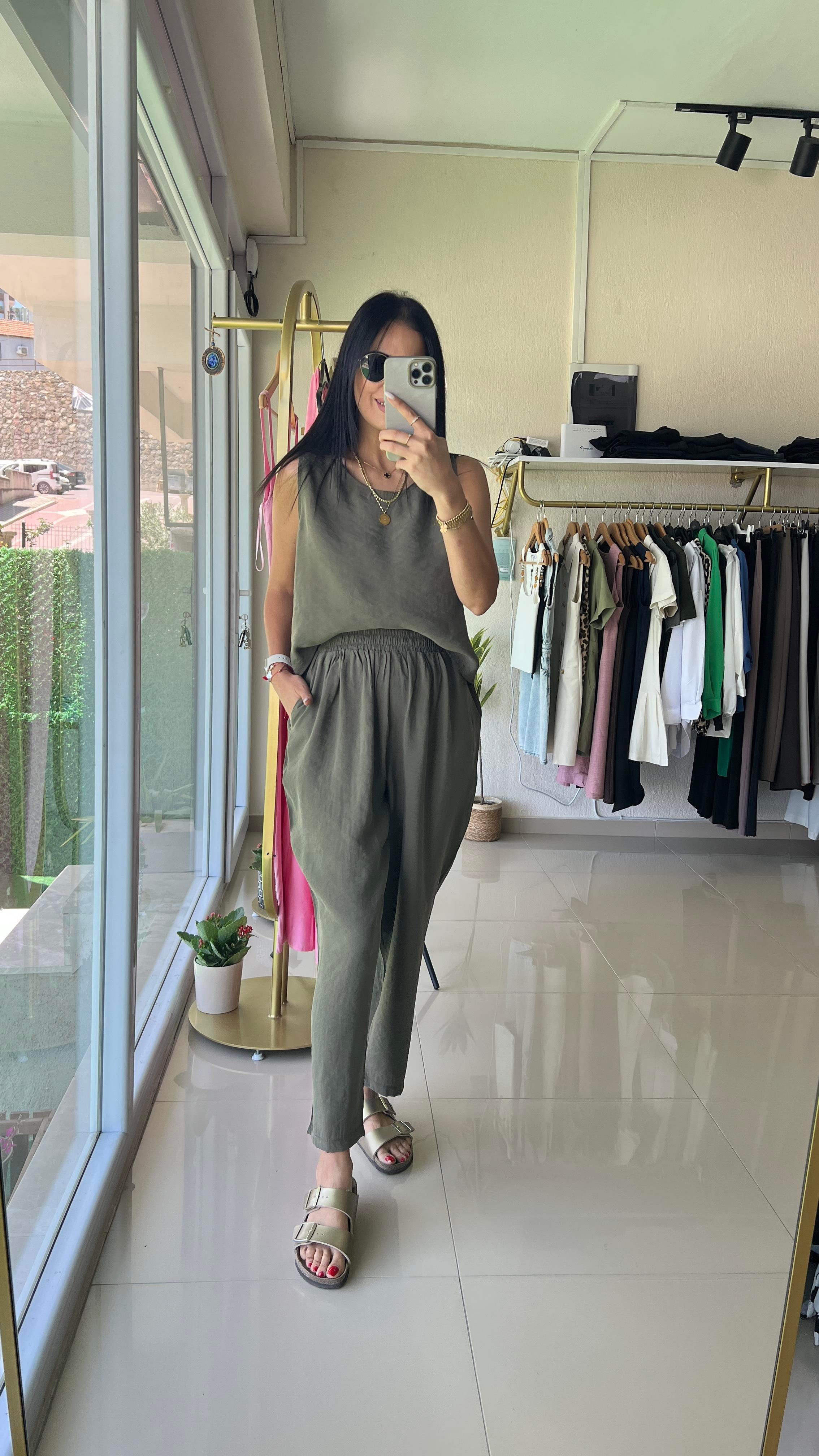 3089 Sofie Bluz Pantolon Takım  Haki