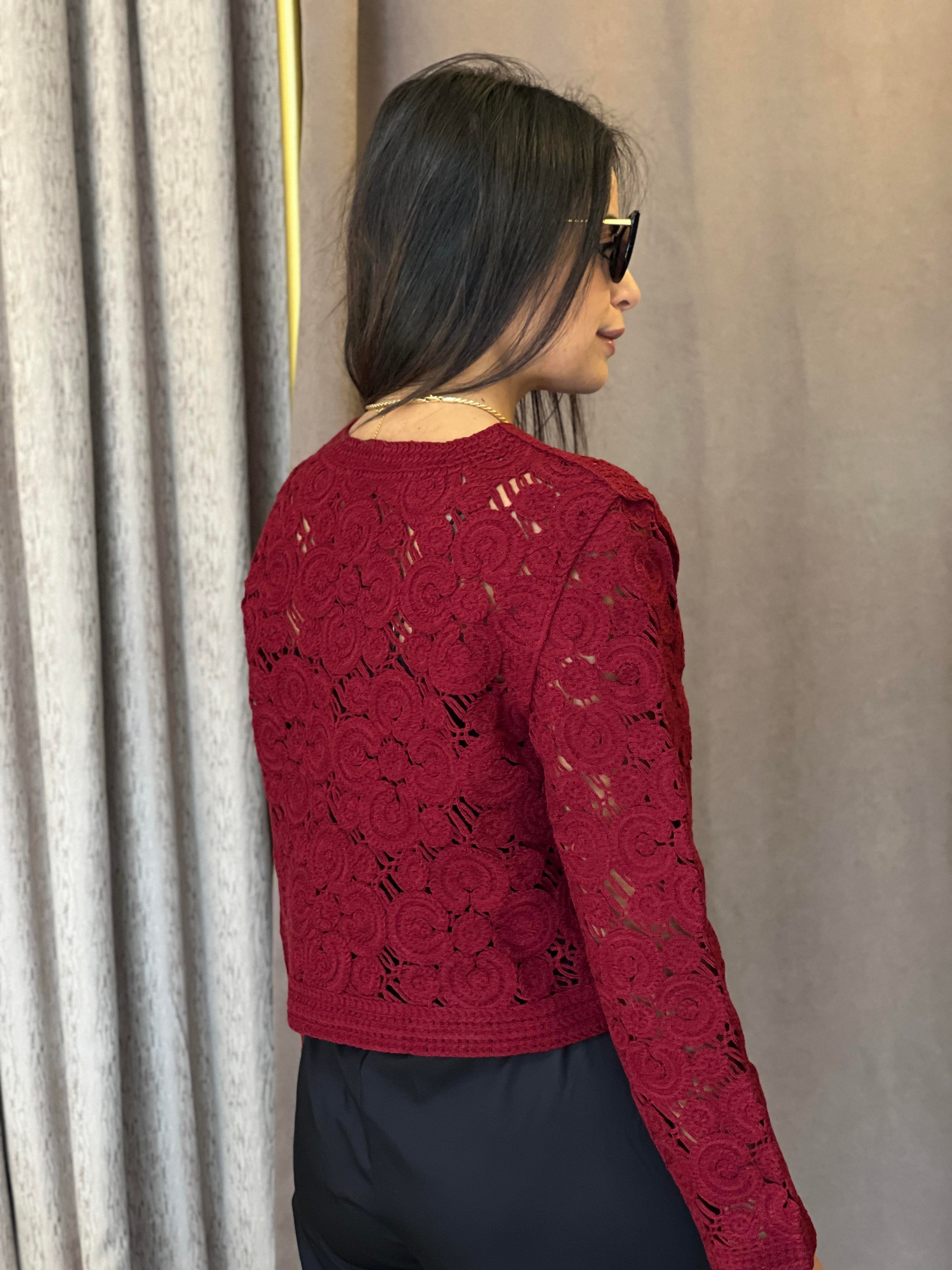 35239 DANTELLİ HIRKA BORDO