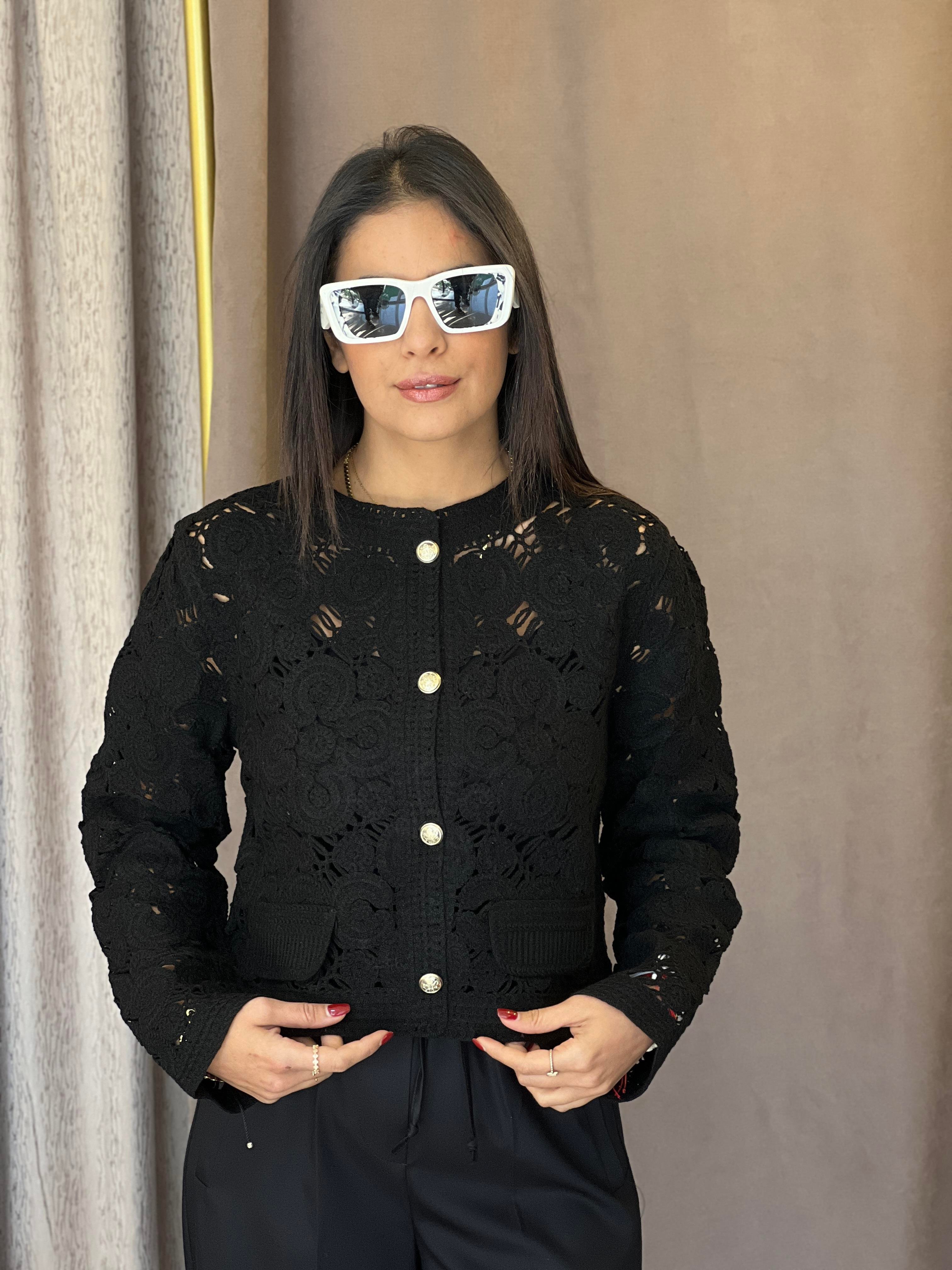 35239 DANTELLİ HIRKA SİYAH
