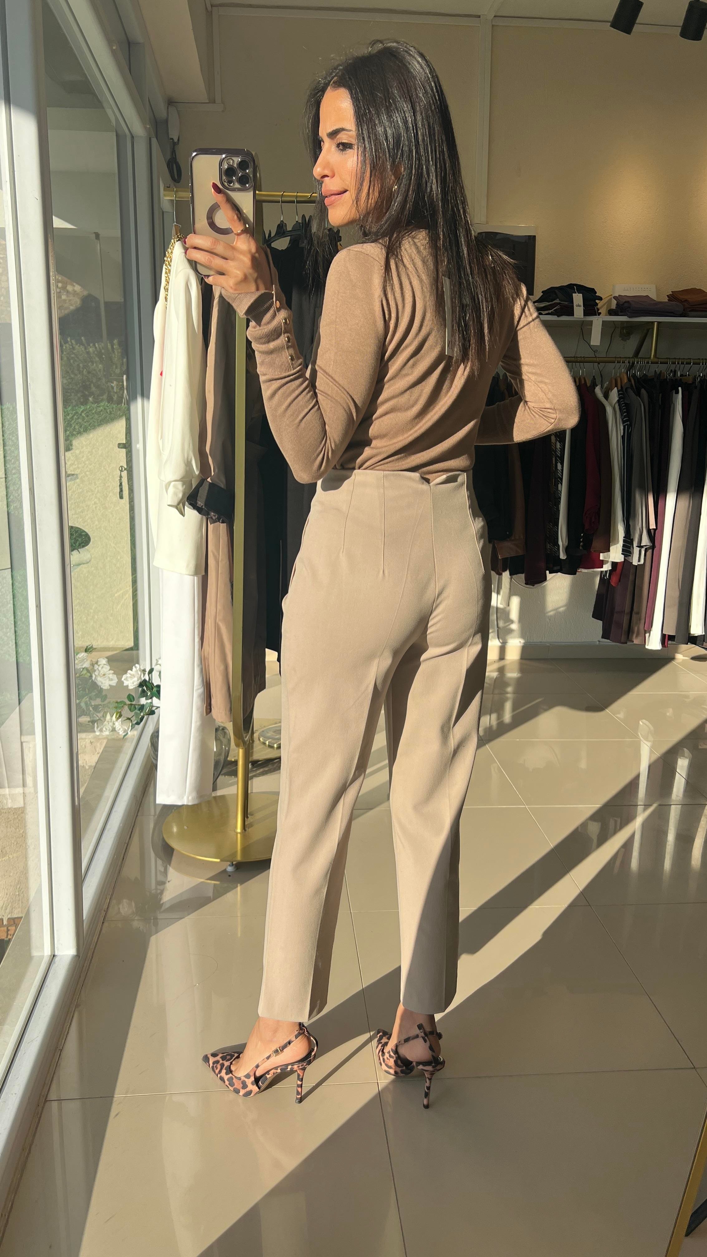 5113 KAROL FLATELO PANTOLON BEJ-01