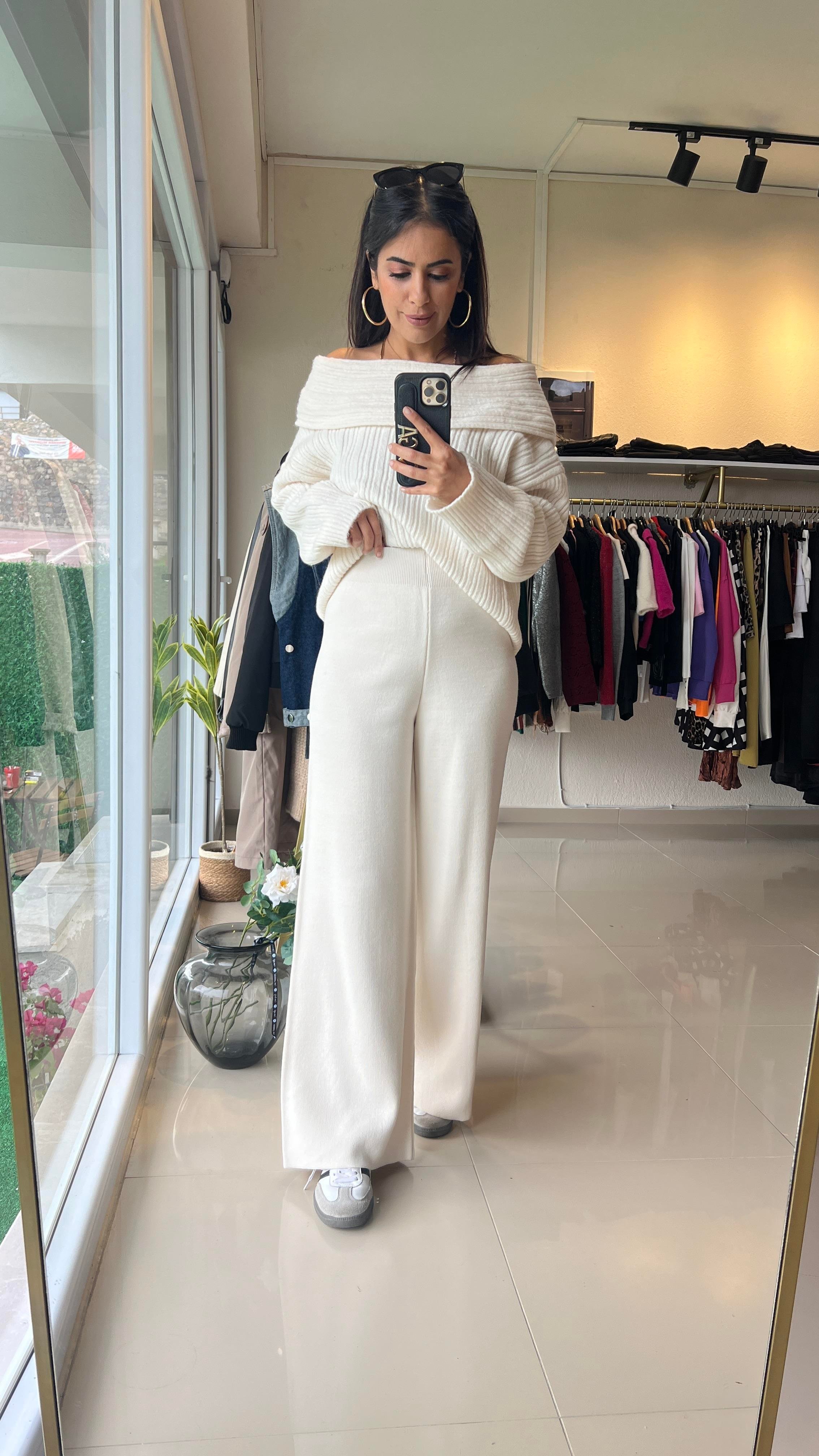 5254 TRİKO PANTOLON EKRU